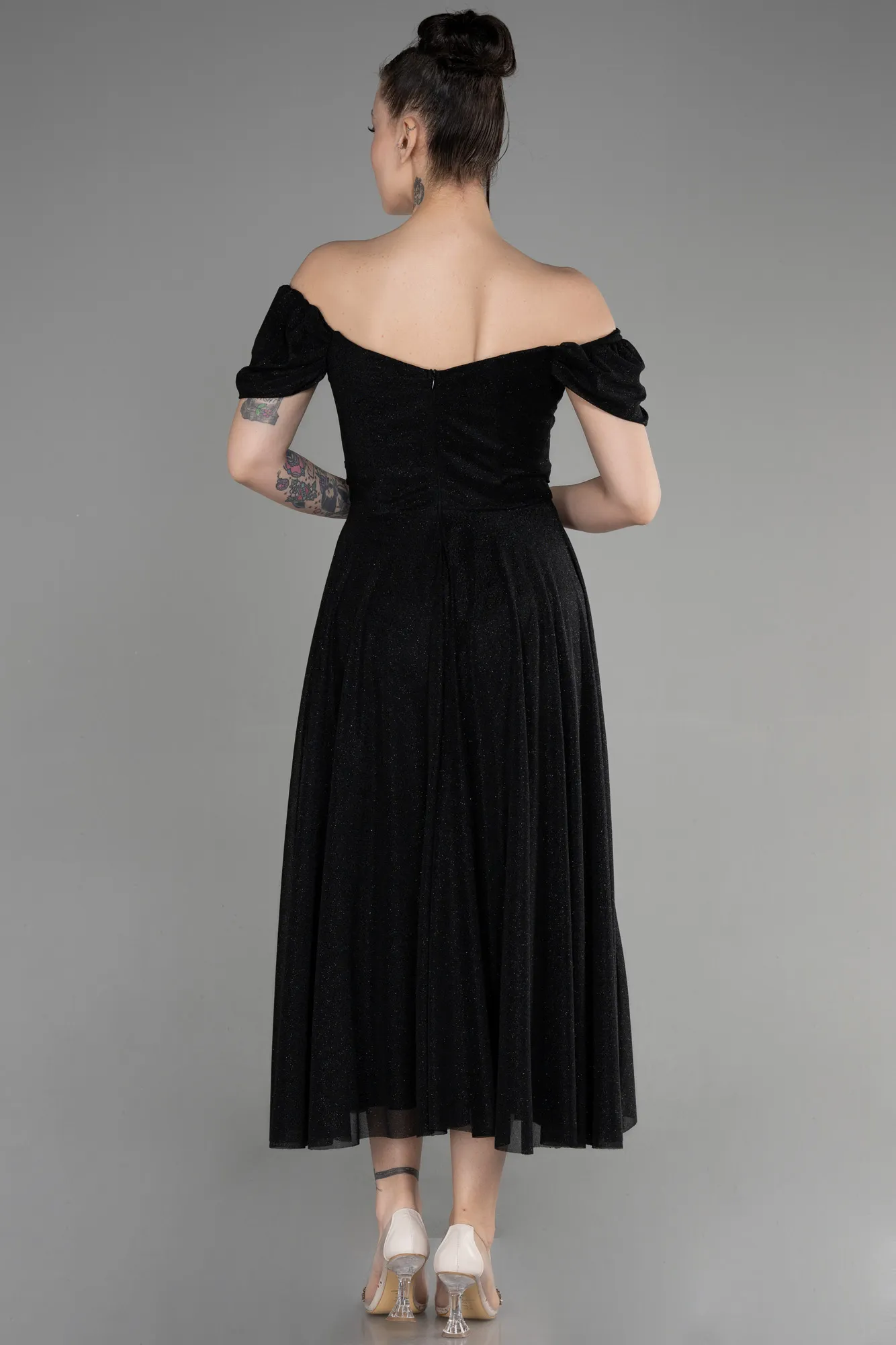 Black-Midi Cocktail Dress ABK1978