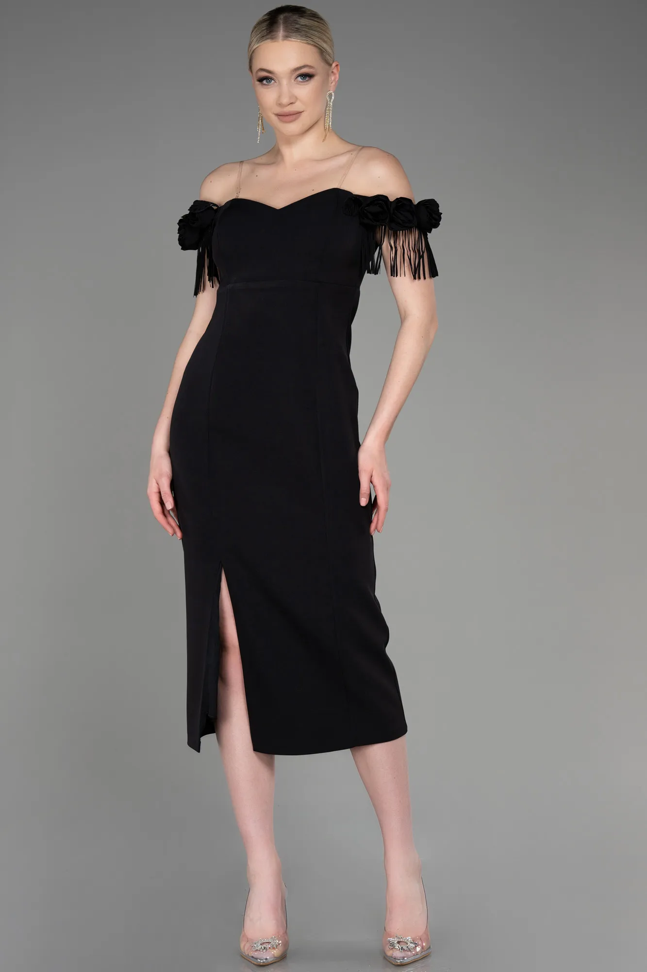 Black-Midi Cocktail Dress ABK2006