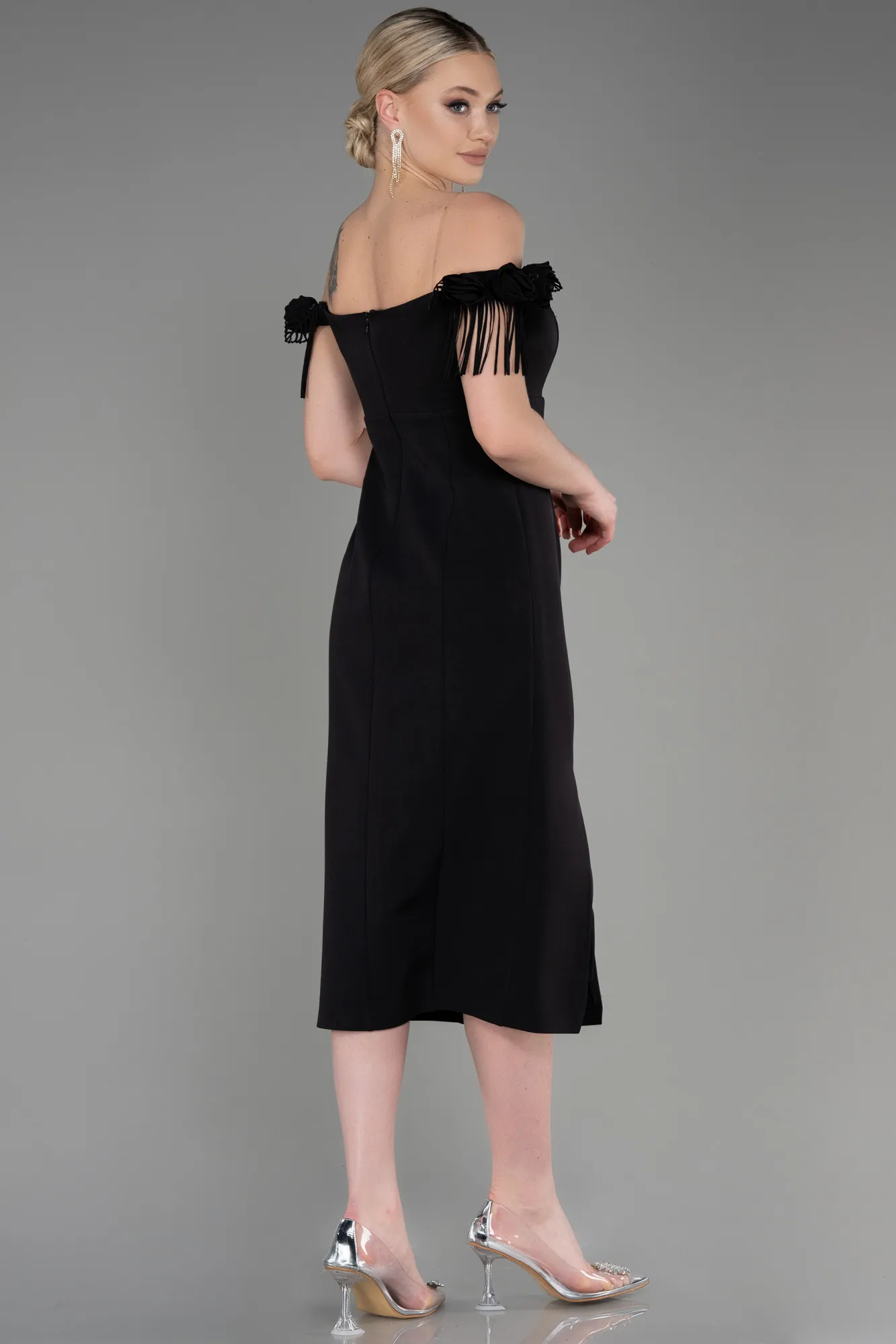 Black-Midi Cocktail Dress ABK2006