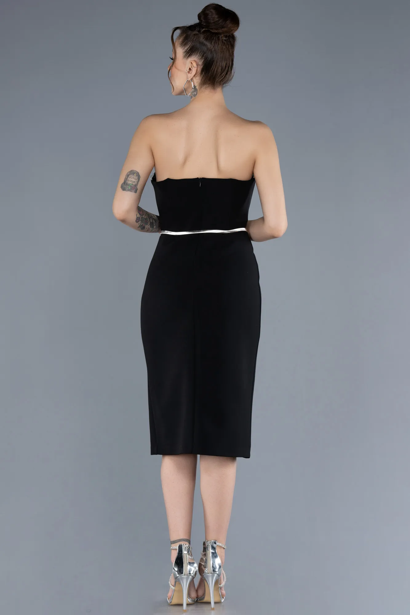 Black-Midi Cocktail Dress ABK2238