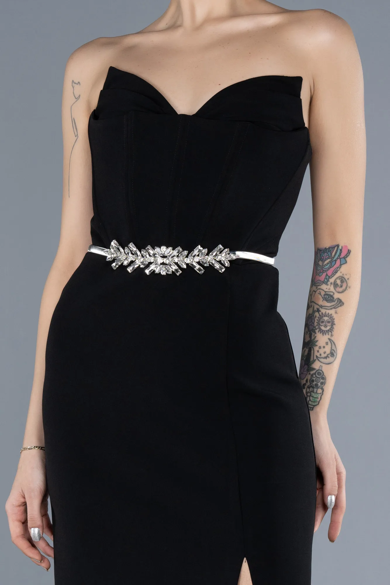 Black-Midi Cocktail Dress ABK2238