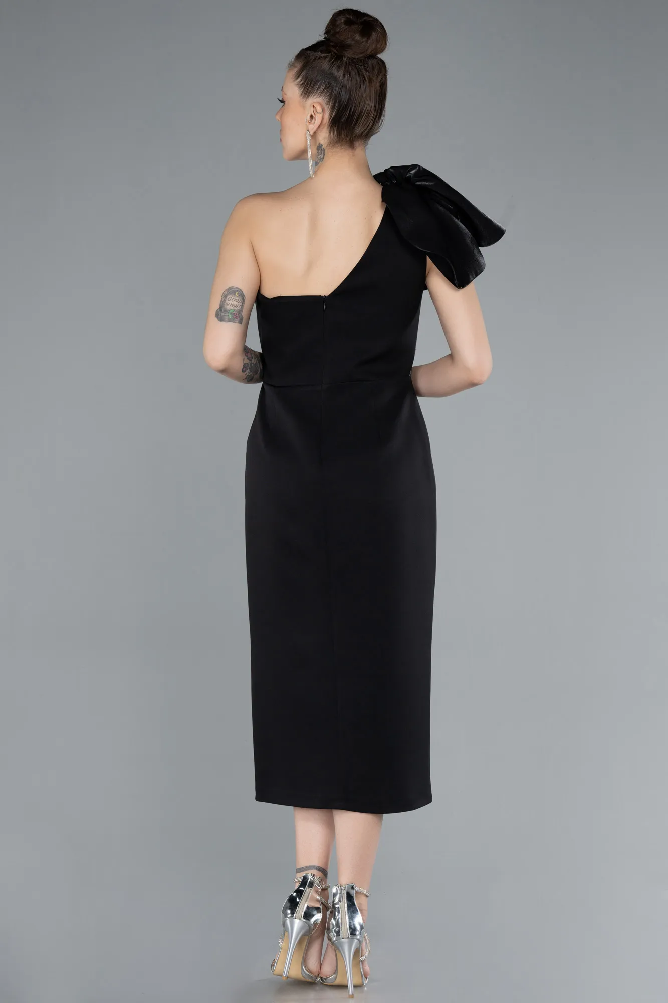 Black-Midi Cocktail Dress ABK2249