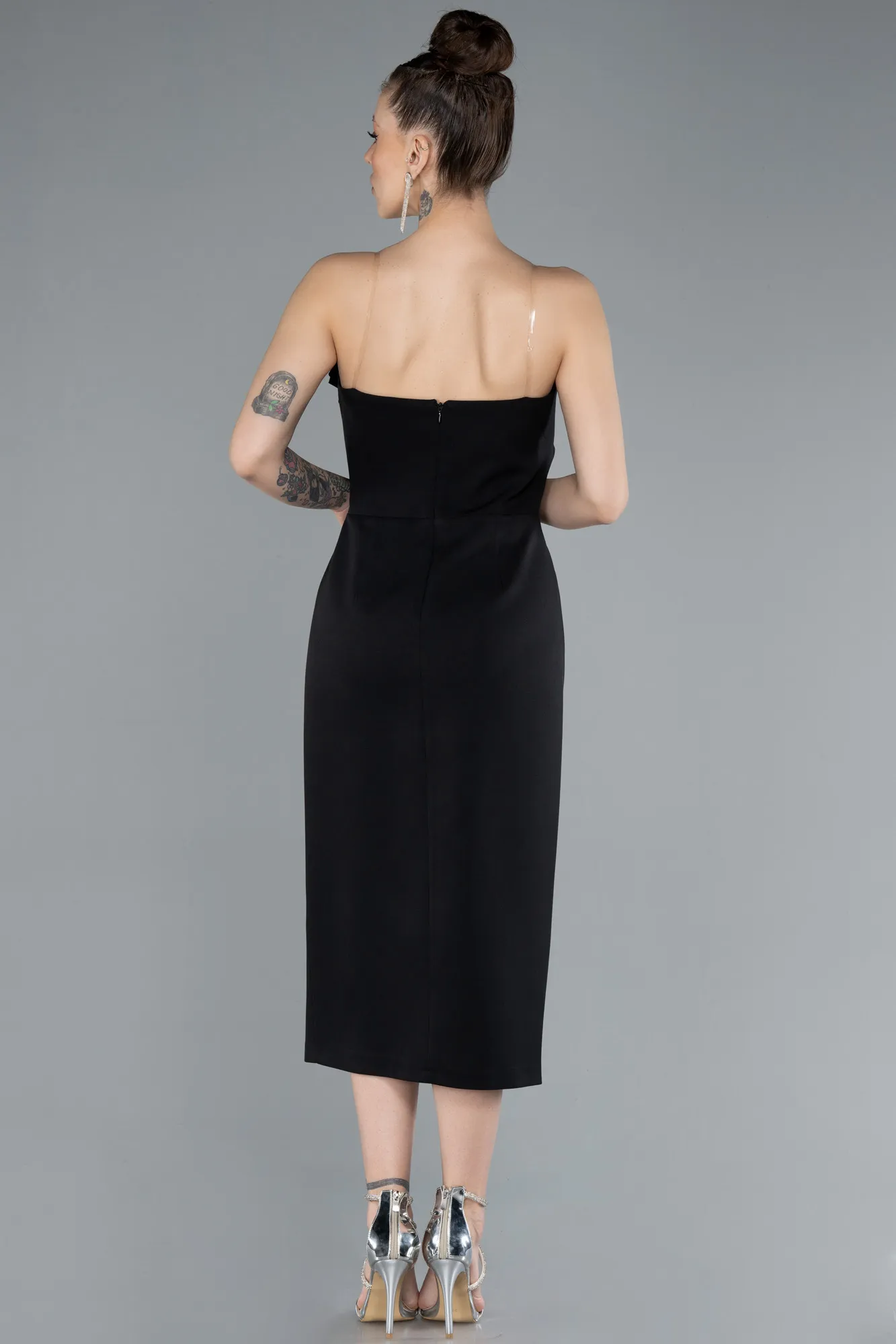 Black-Midi Cocktail Dress ABK2251