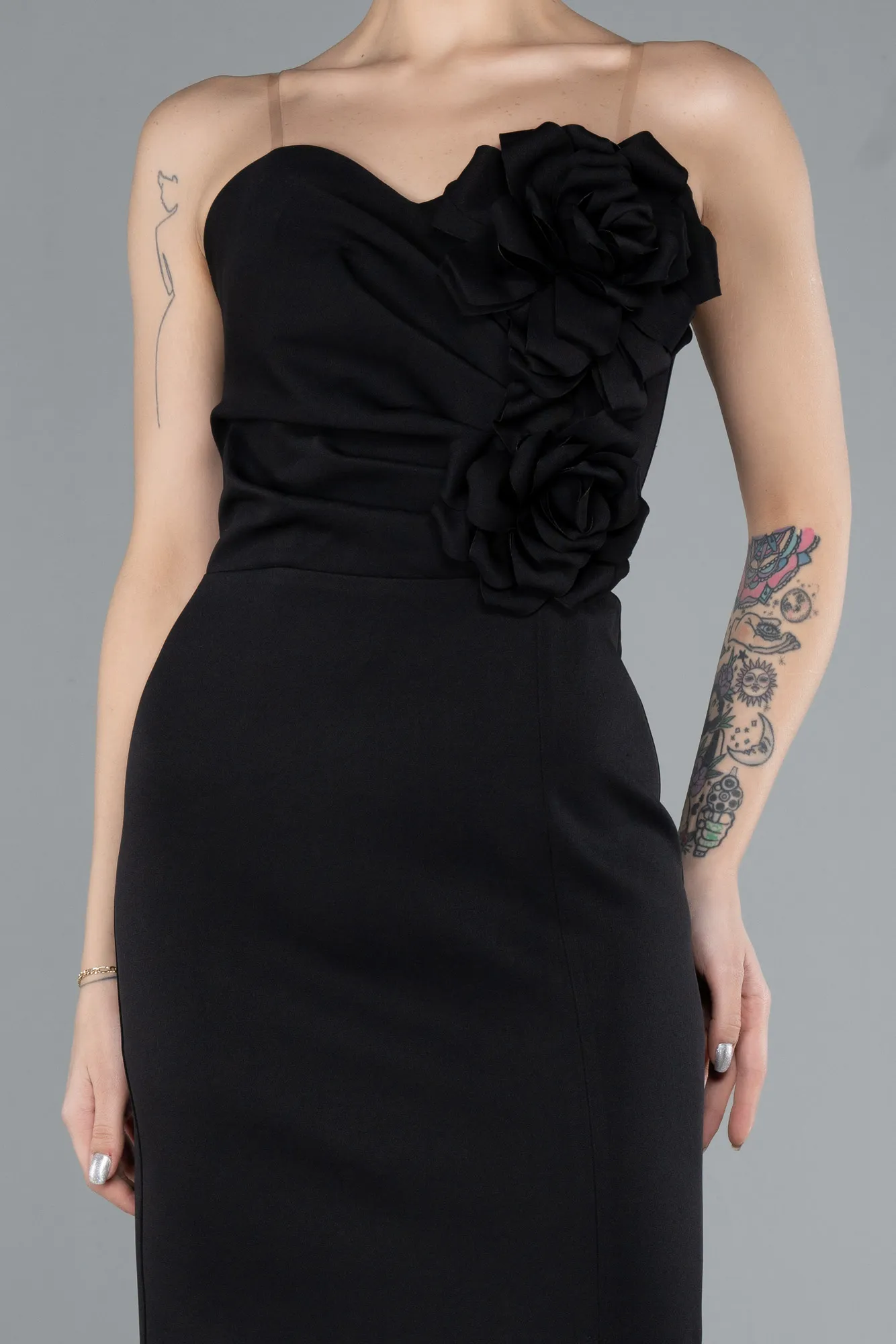 Black-Midi Cocktail Dress ABK2251