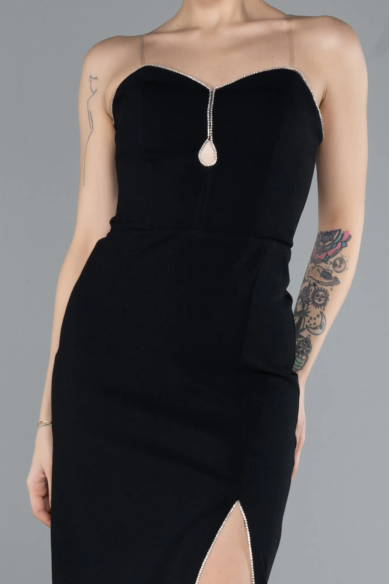 Black-Midi Cocktail Dress ABK2254