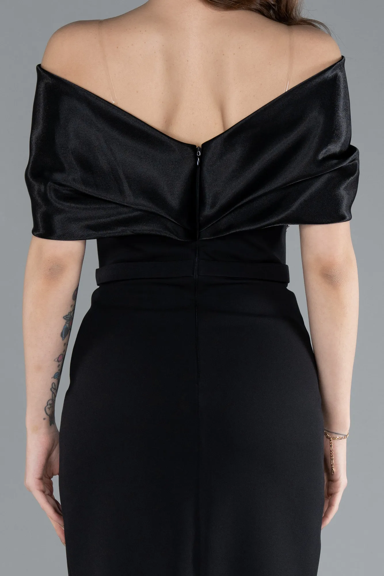 Black-Midi Cocktail Dress ABK2279