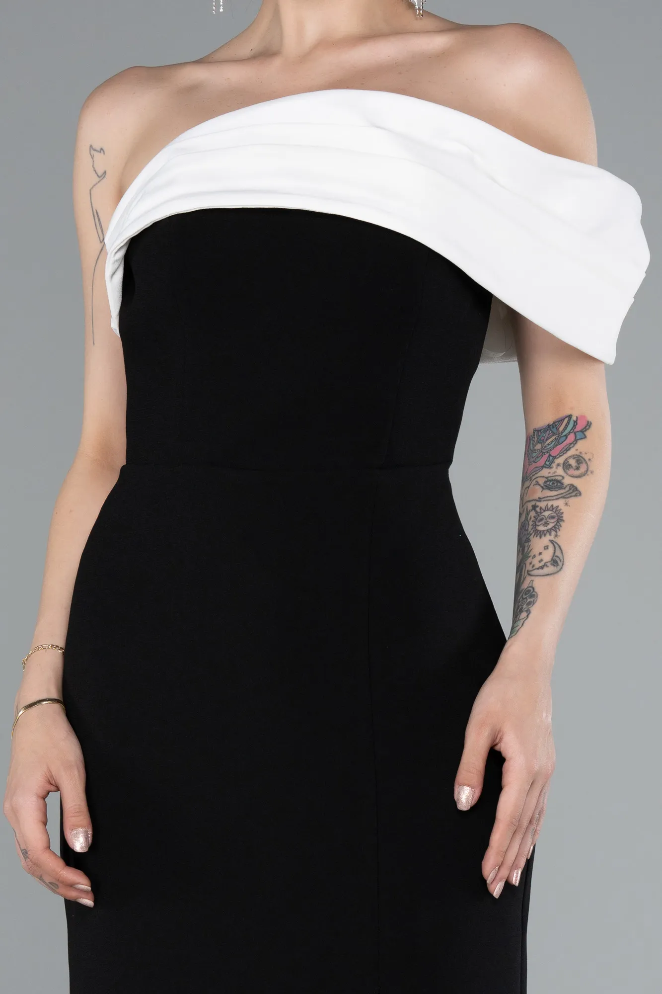 Black-Midi Cocktail Dress ABK2350