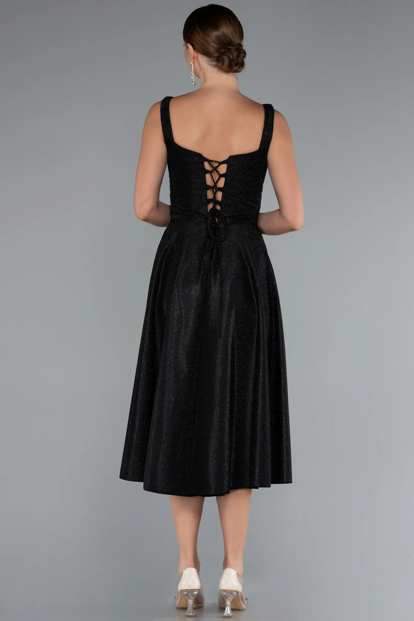 Black-Midi Cocktail Dress ABK2374