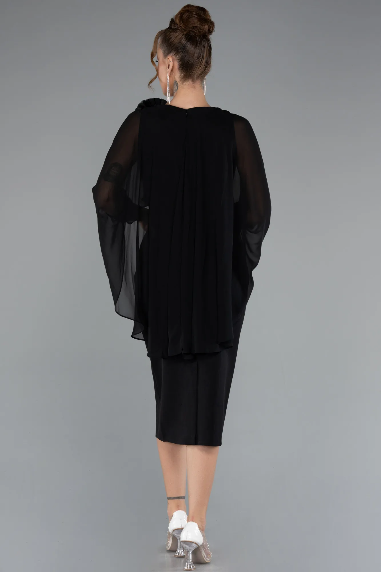 Black-Midi Cocktail Dress ABK2382