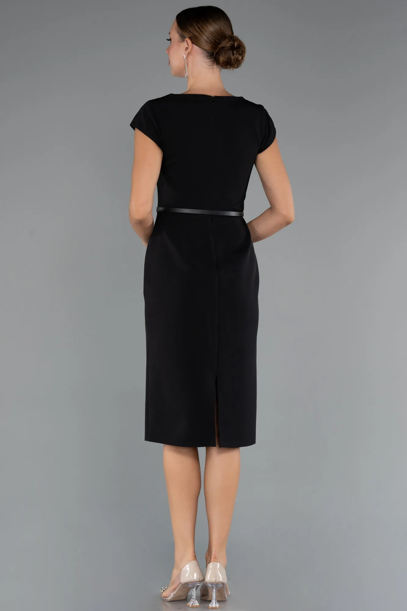 Black-Midi Cocktail Dress ABK2428