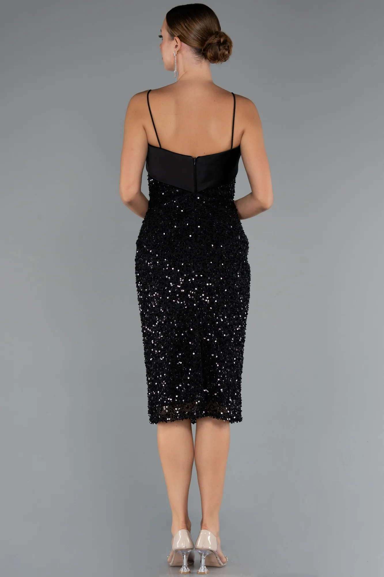 Black-Midi Cocktail Dress ABK2429