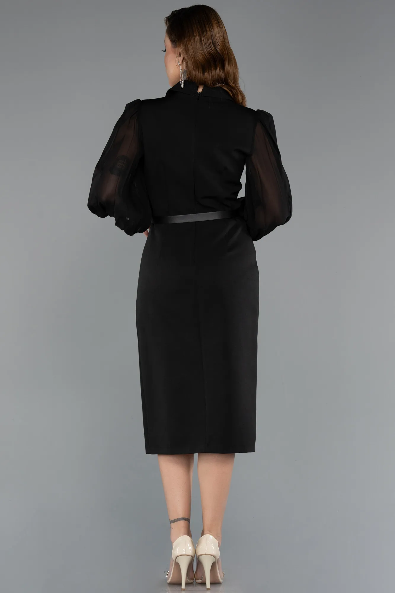 Black-Midi Cocktail Dress ABK2462