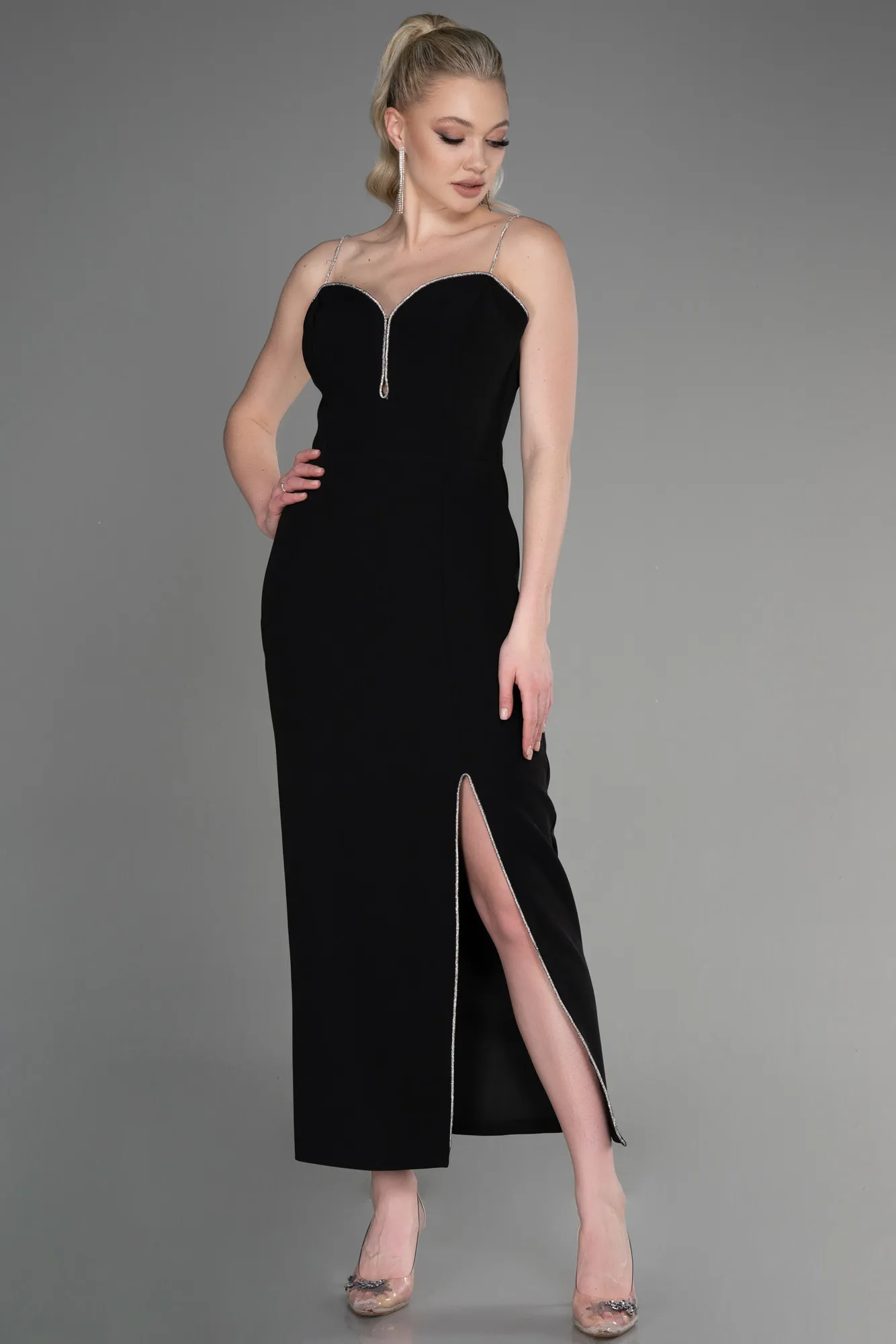 Black-Midi Evening Dress ABK1965