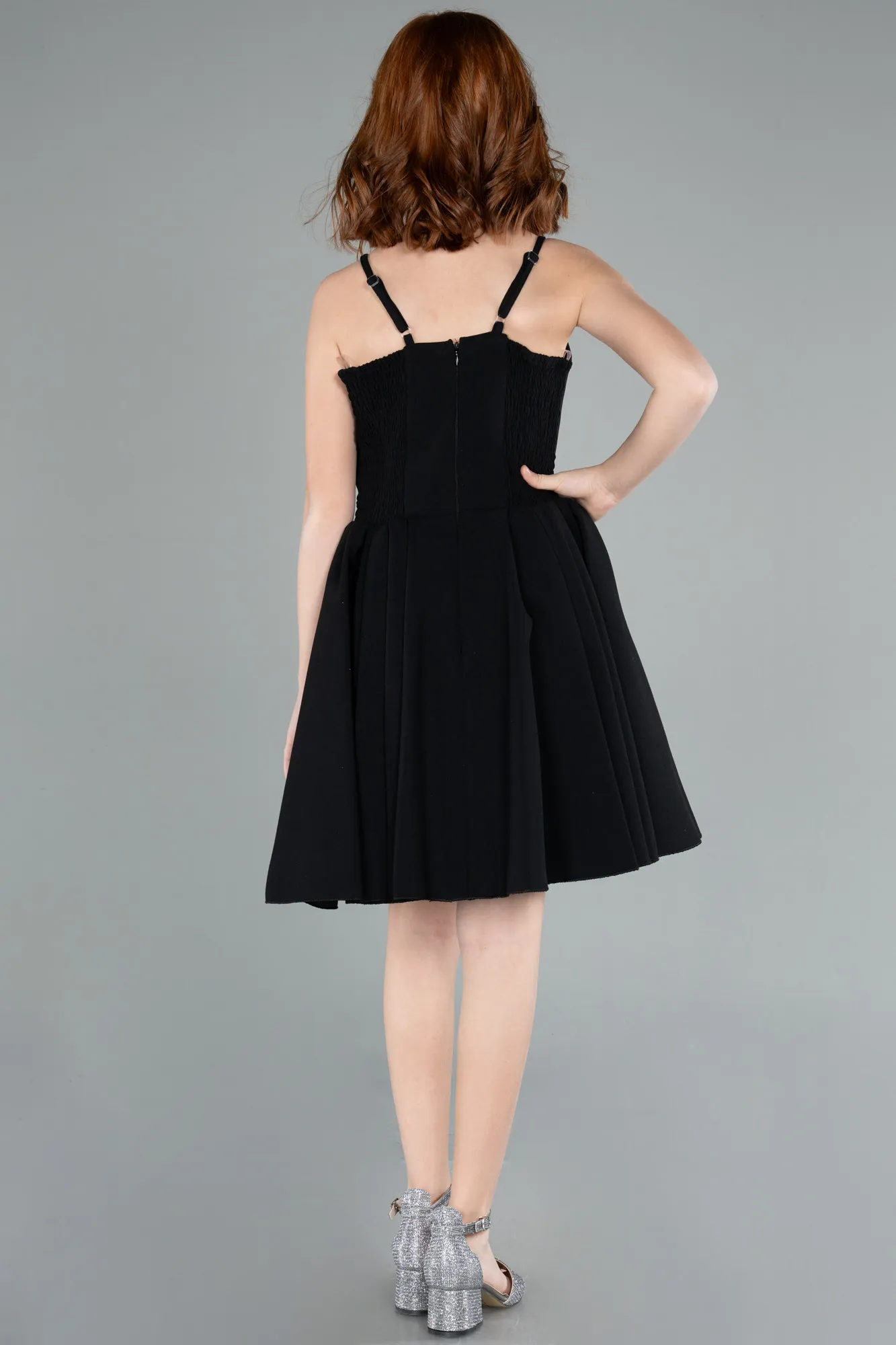 Black-Midi Girl Dress ABK2298