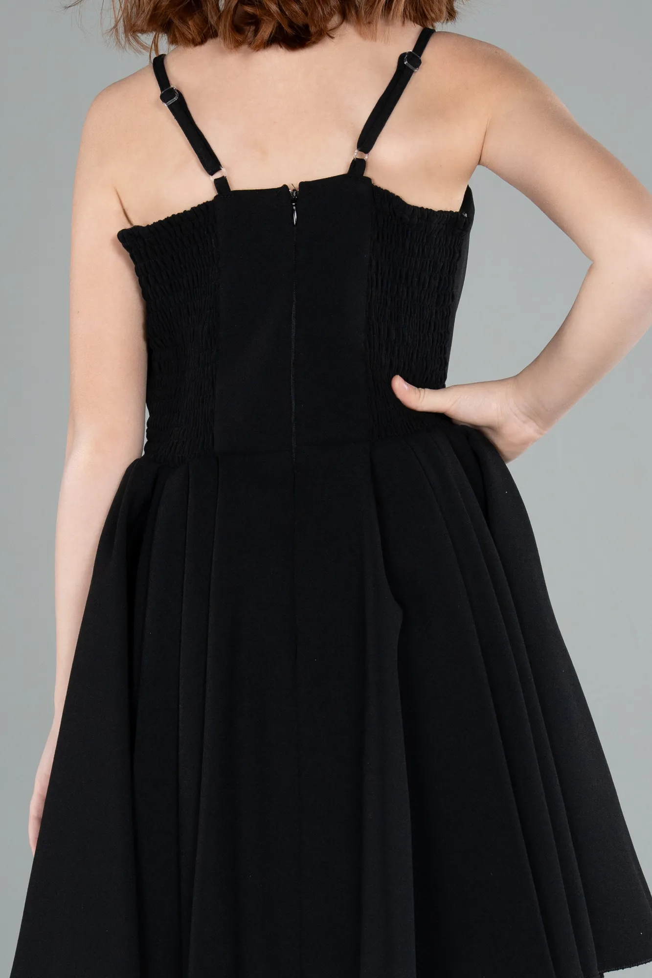 Black-Midi Girl Dress ABK2298