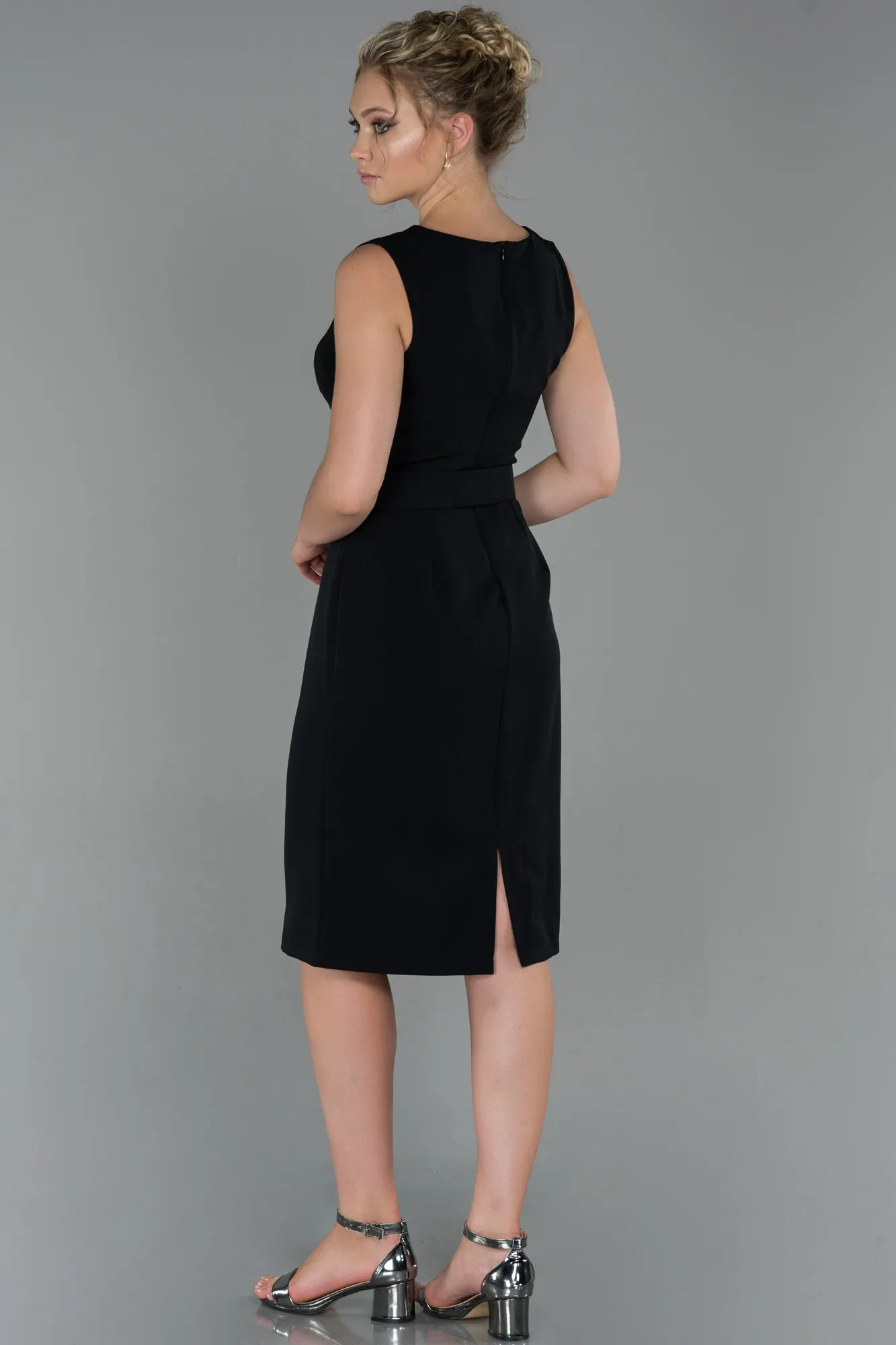 Black-Midi Invitation Dress ABK1045