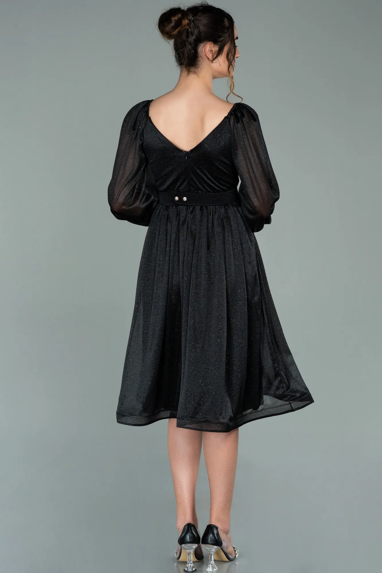 Black-Midi Invitation Dress ABK1227