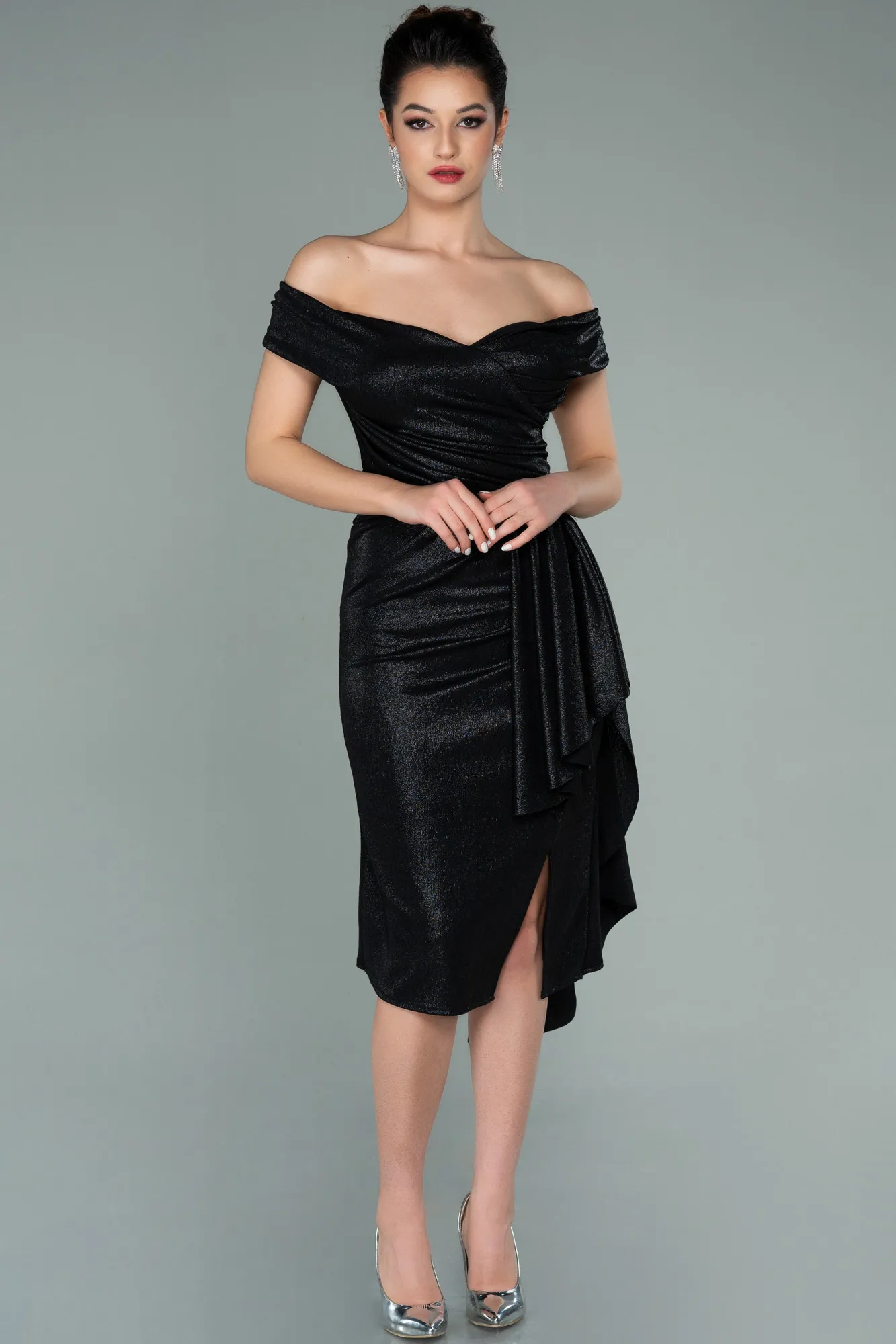 Black-Midi Invitation Dress ABK1239