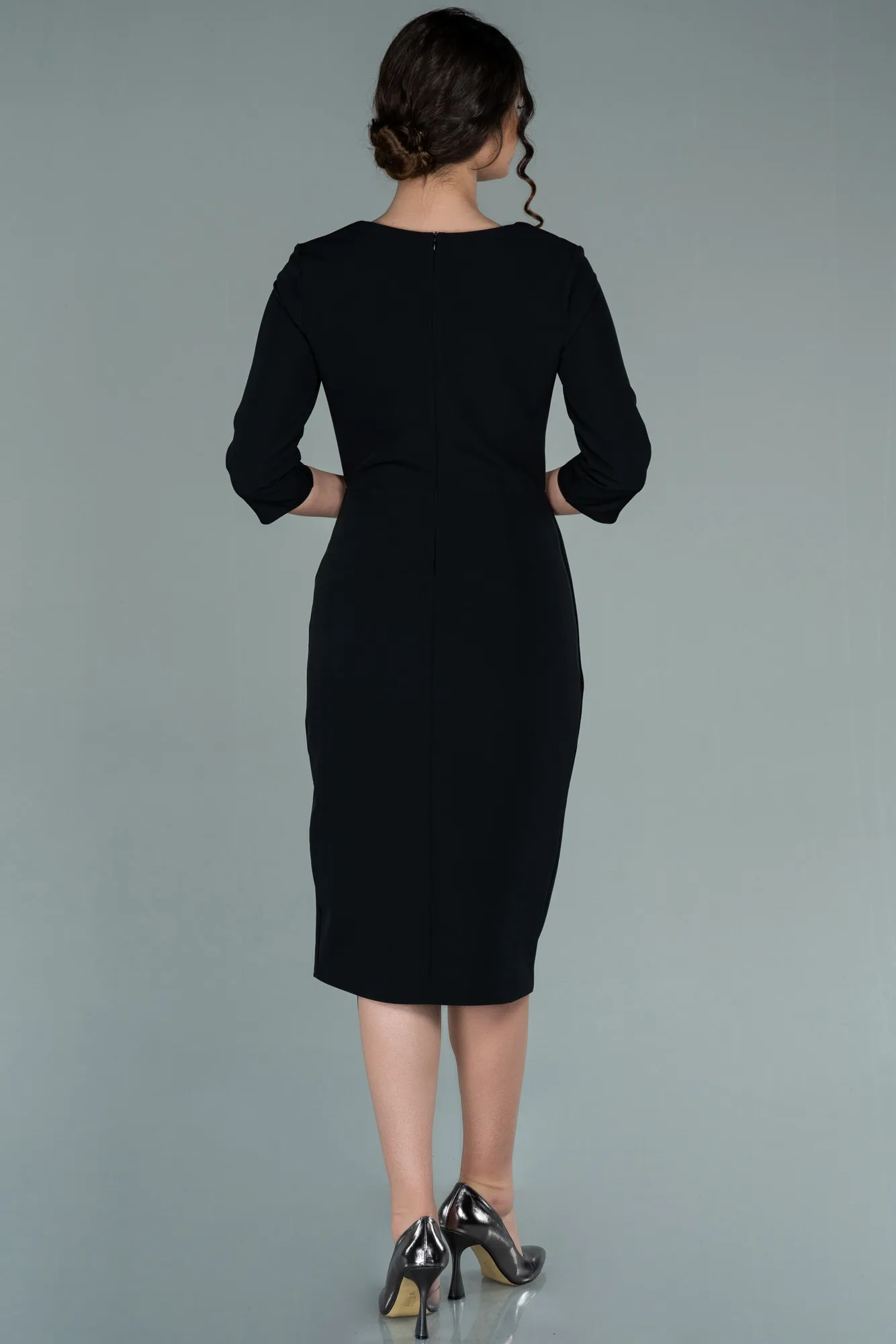 Black-Midi Invitation Dress ABK1354