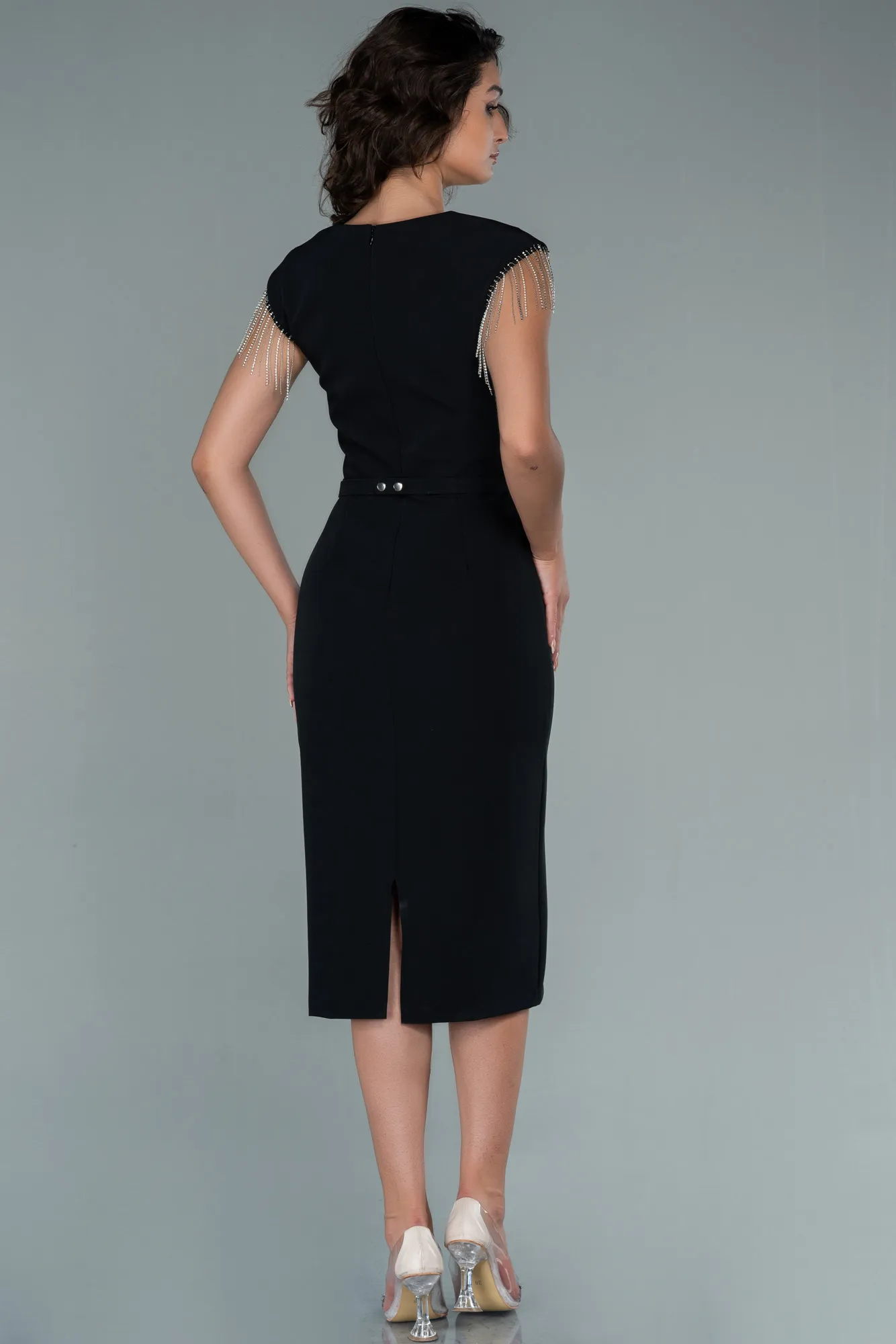 Black-Midi Invitation Dress ABK1390