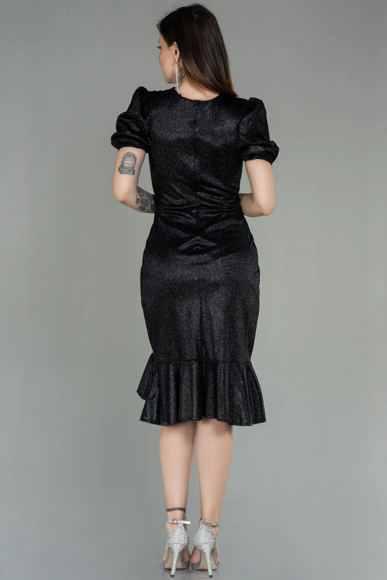 Black-Midi Invitation Dress ABK1637