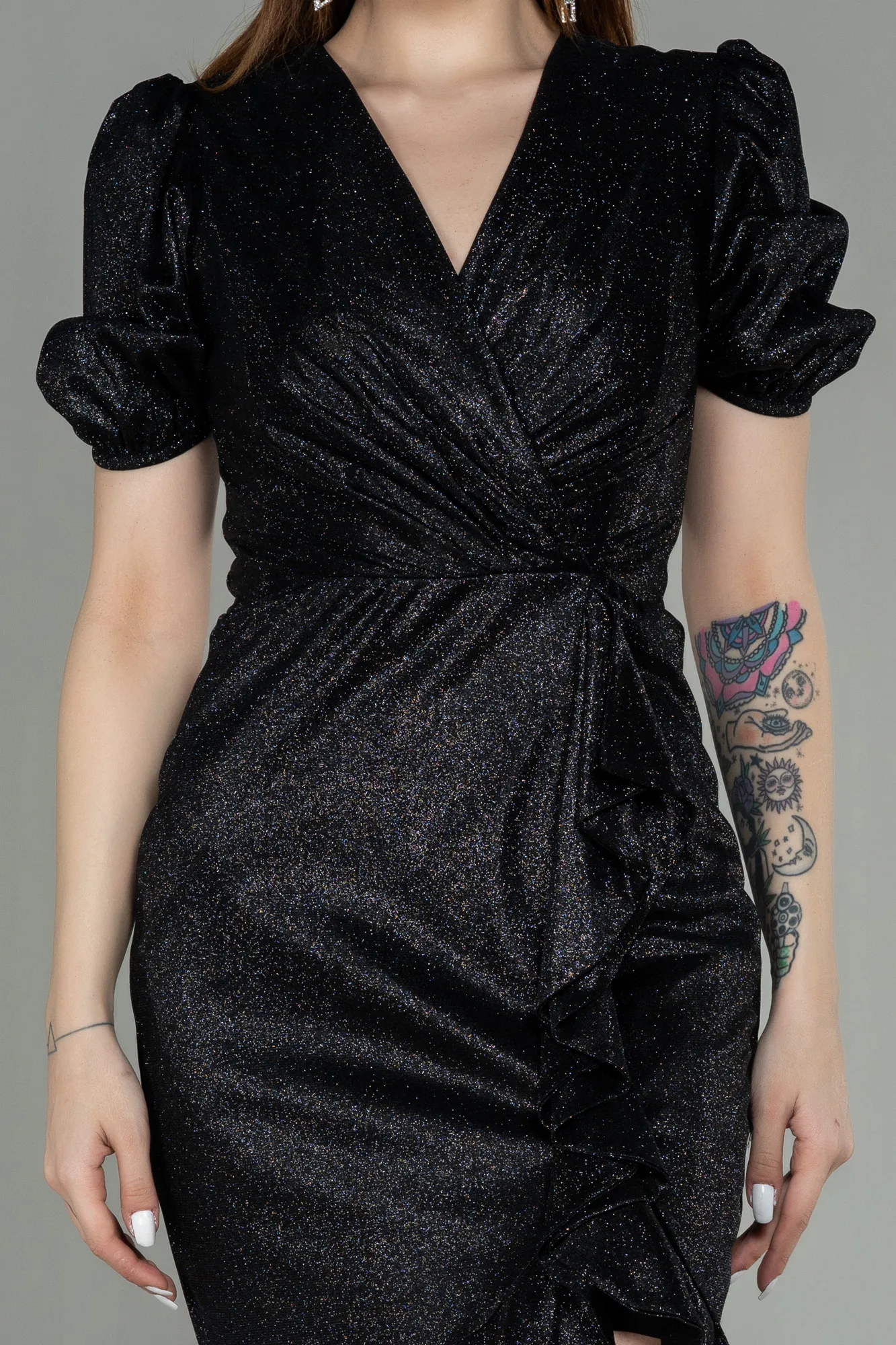 Black-Midi Invitation Dress ABK1637