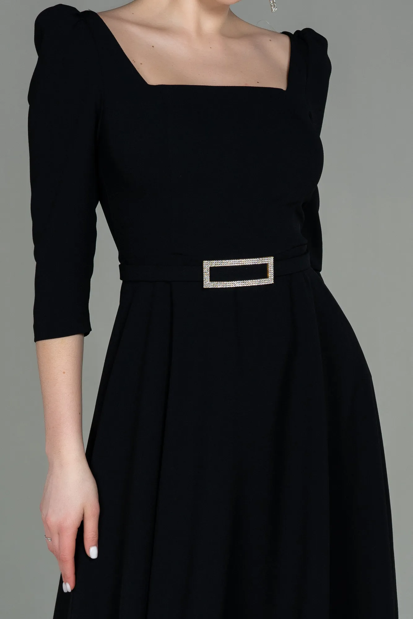 Black-Midi Invitation Dress ABK1678