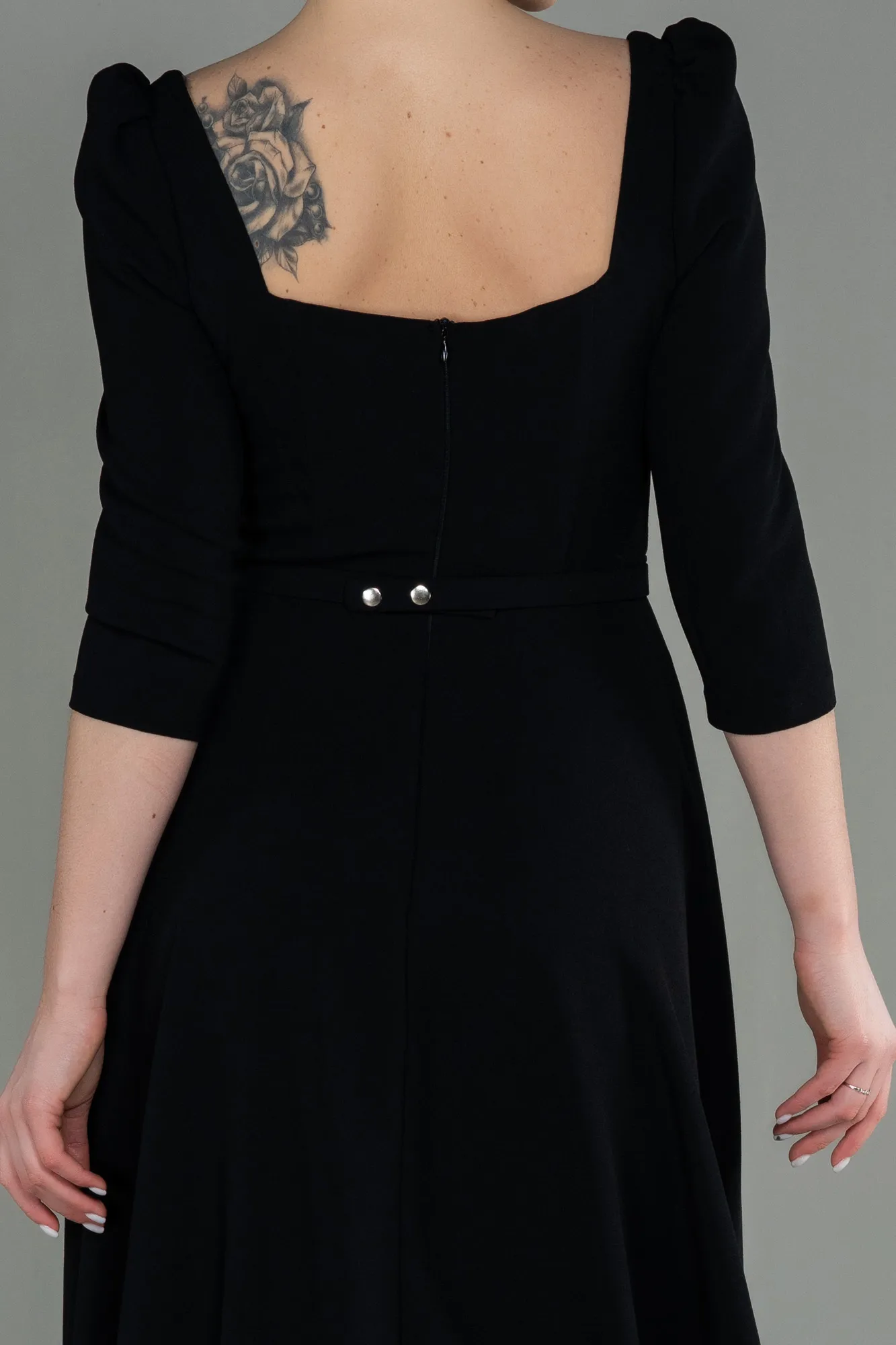 Black-Midi Invitation Dress ABK1678