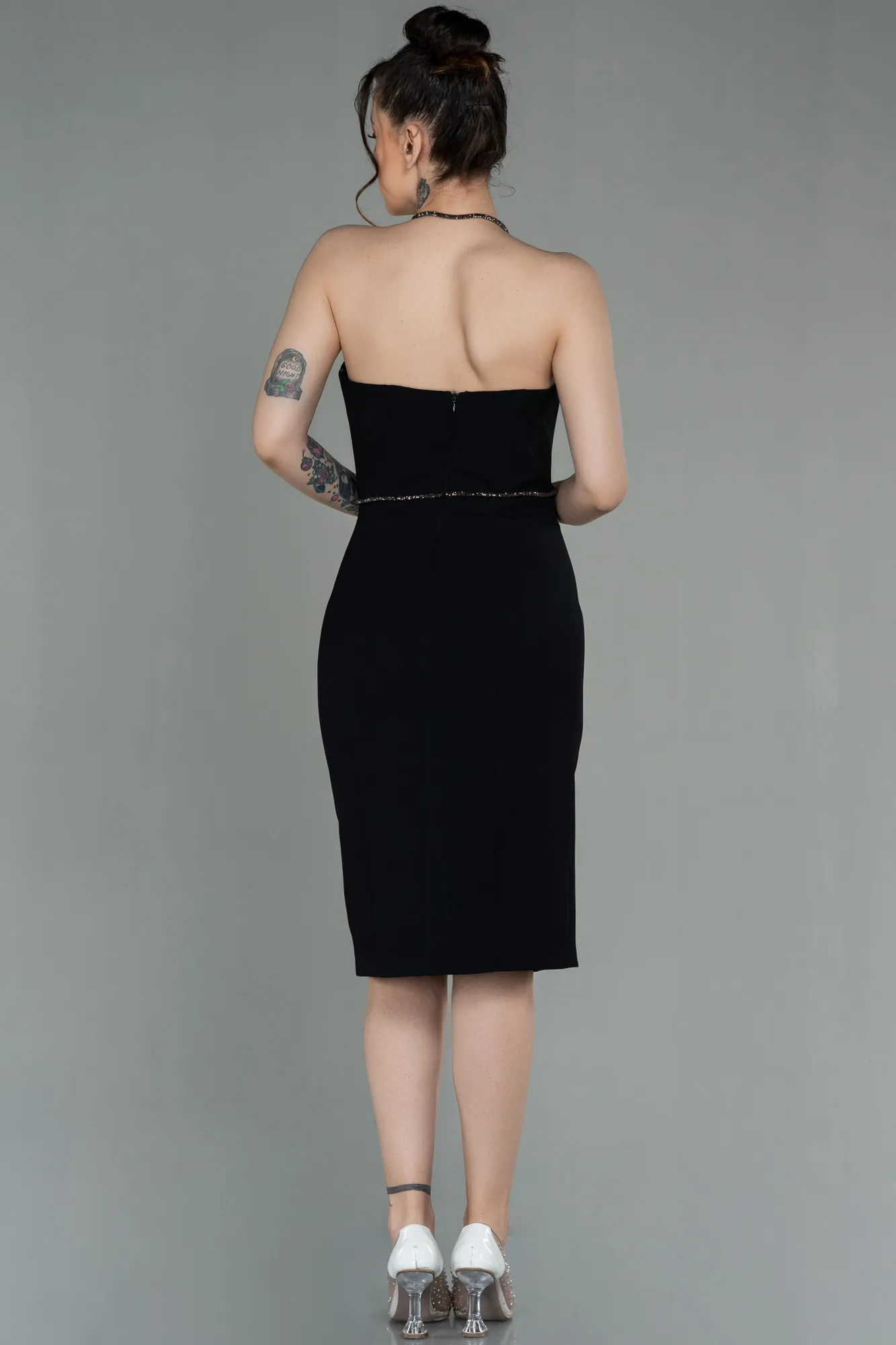 Black-Midi Invitation Dress ABK1709
