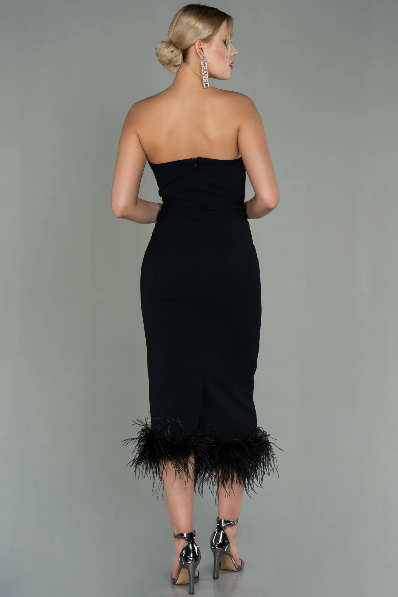 Black-Midi Invitation Dress ABK1711