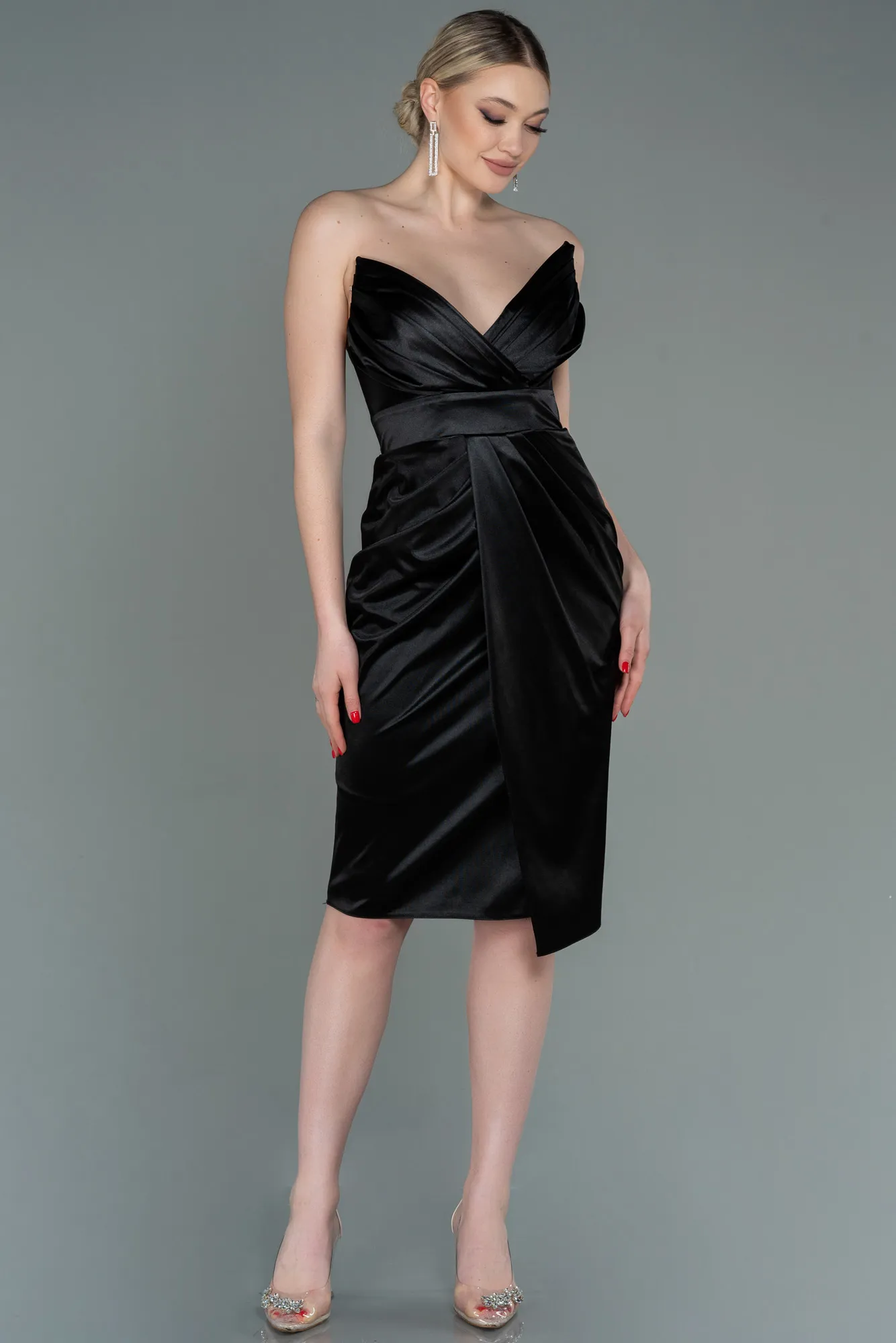 Black-Midi Invitation Dress ABK1732