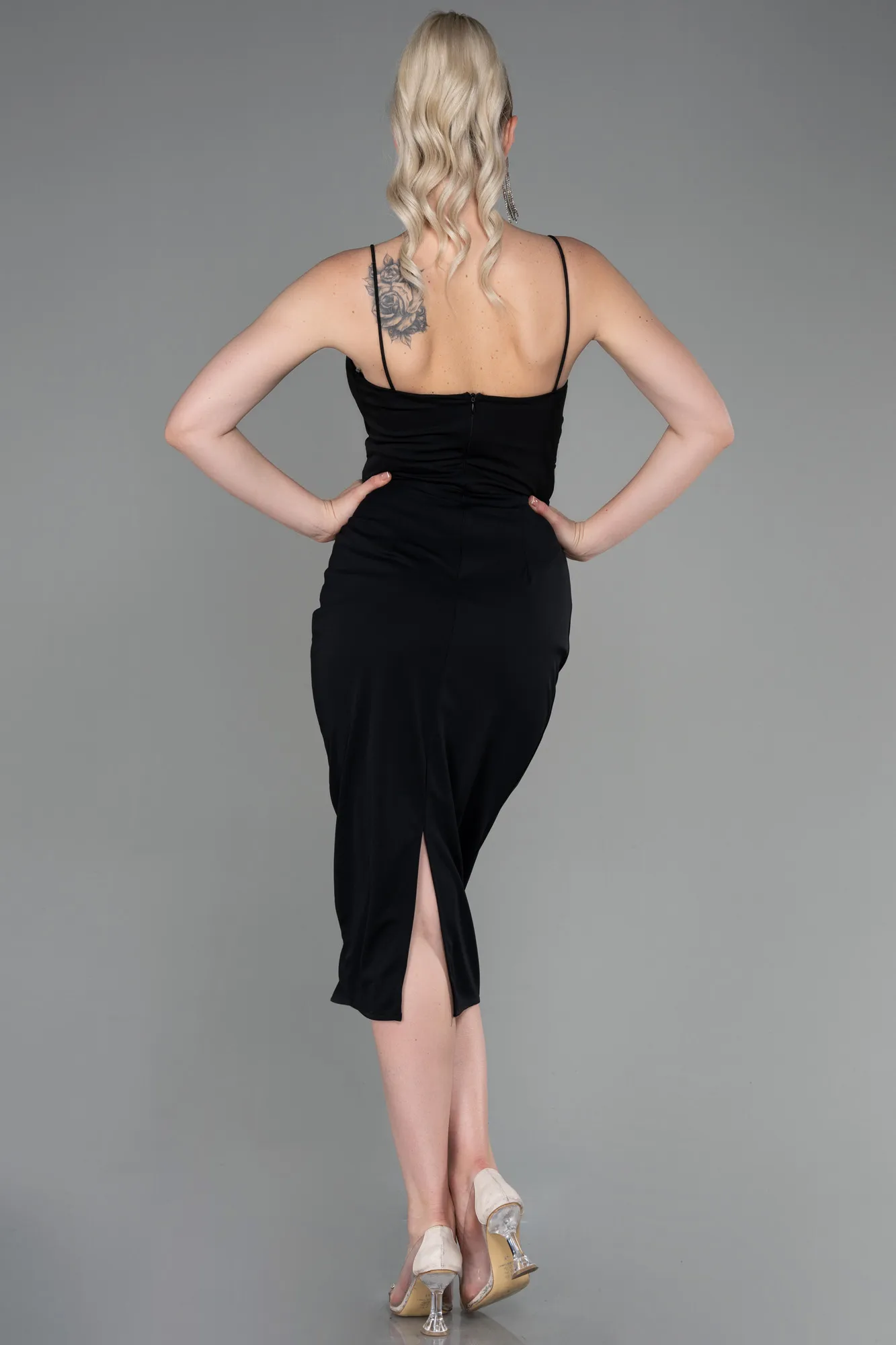 Black-Midi Invitation Dress ABK1806