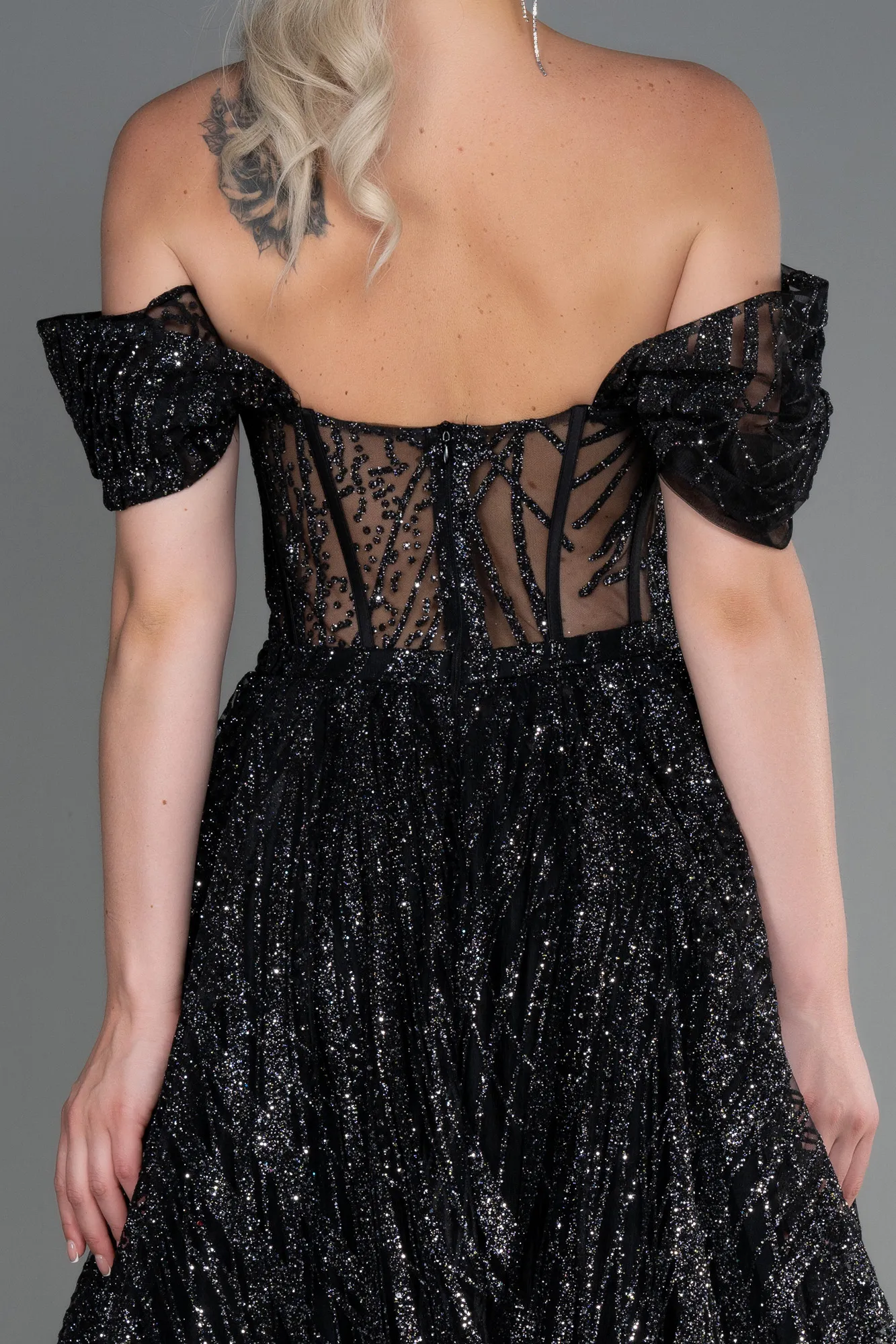 Black-Midi Invitation Dress ABK1810