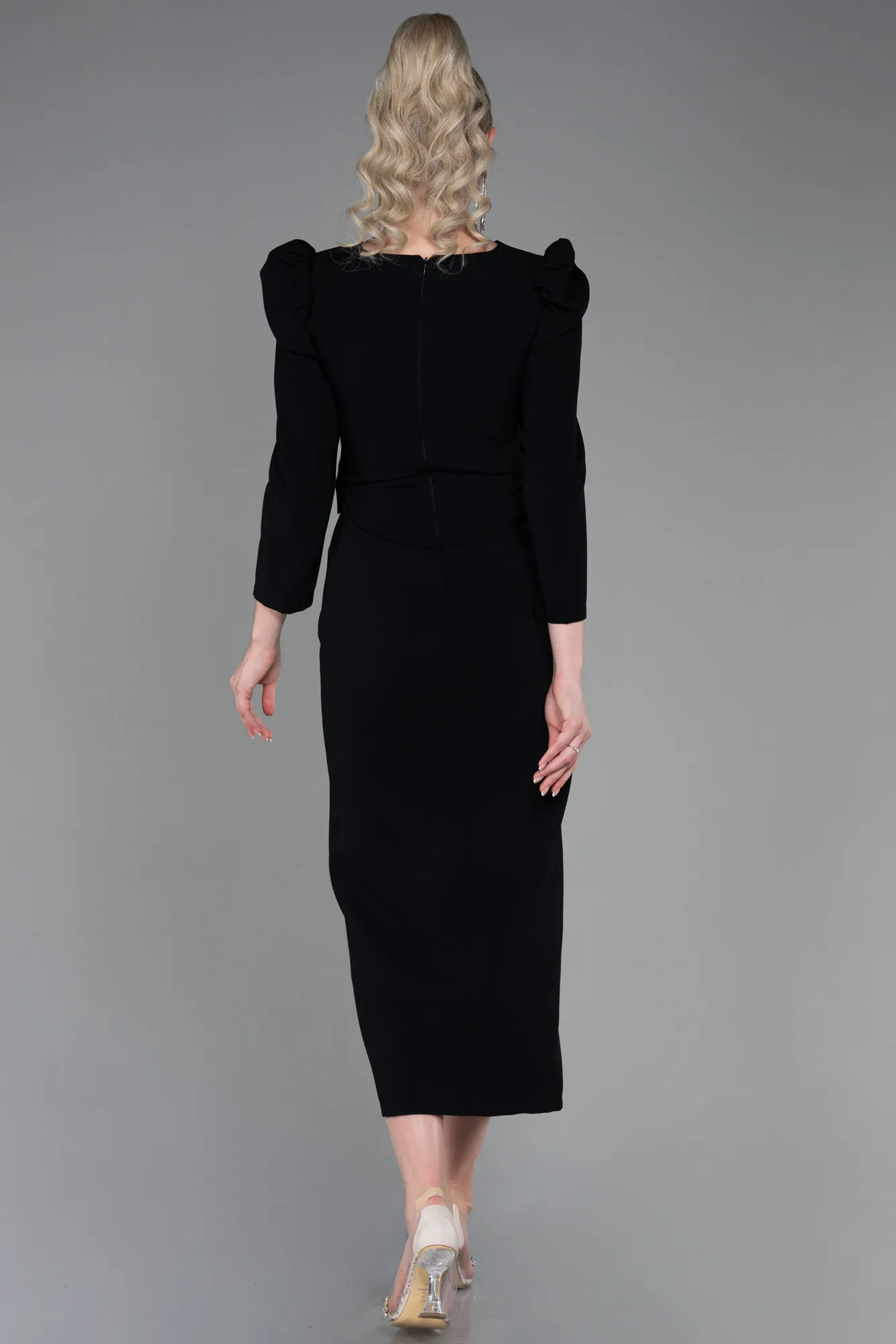 Black-Midi Invitation Dress ABK1821