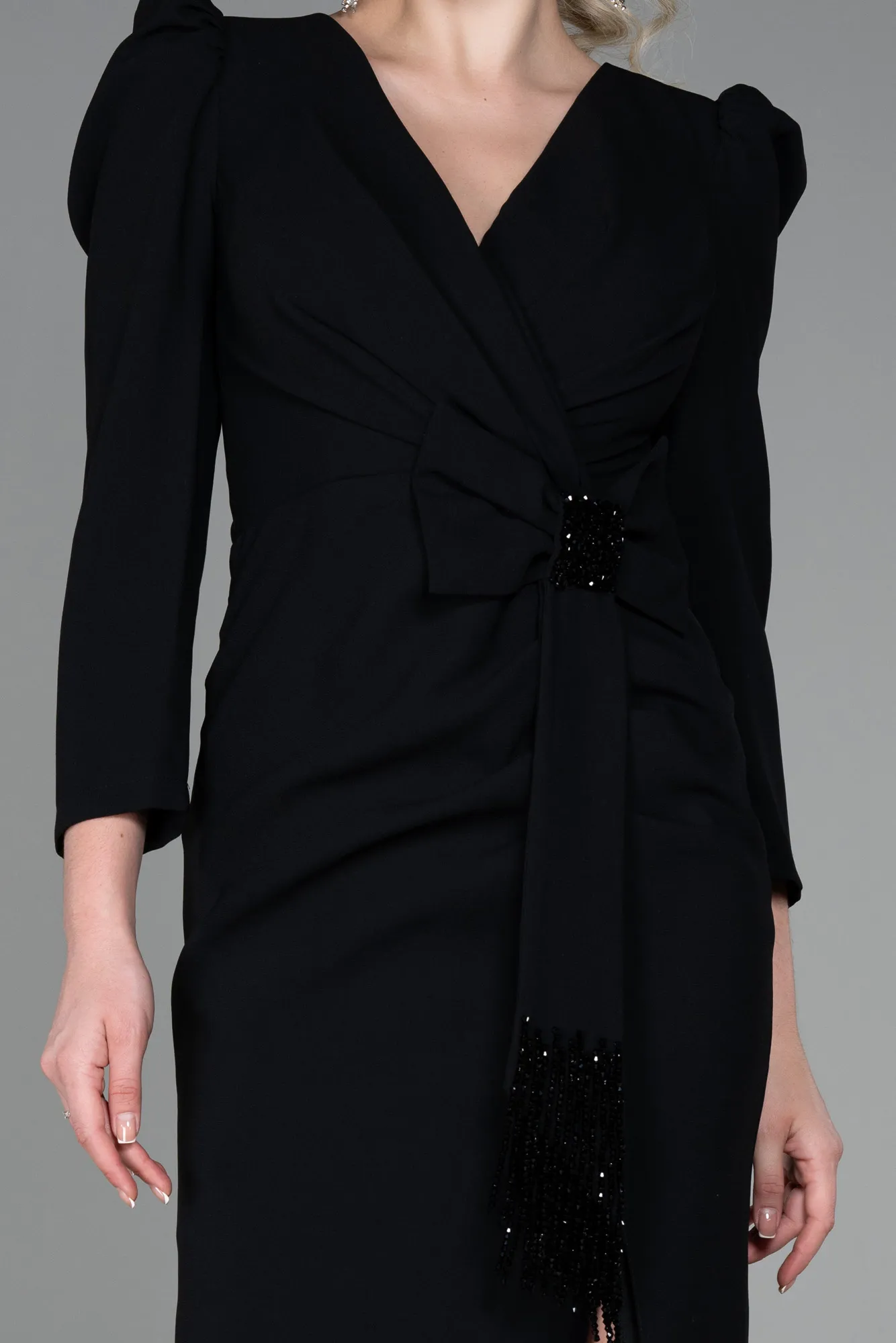 Black-Midi Invitation Dress ABK1821