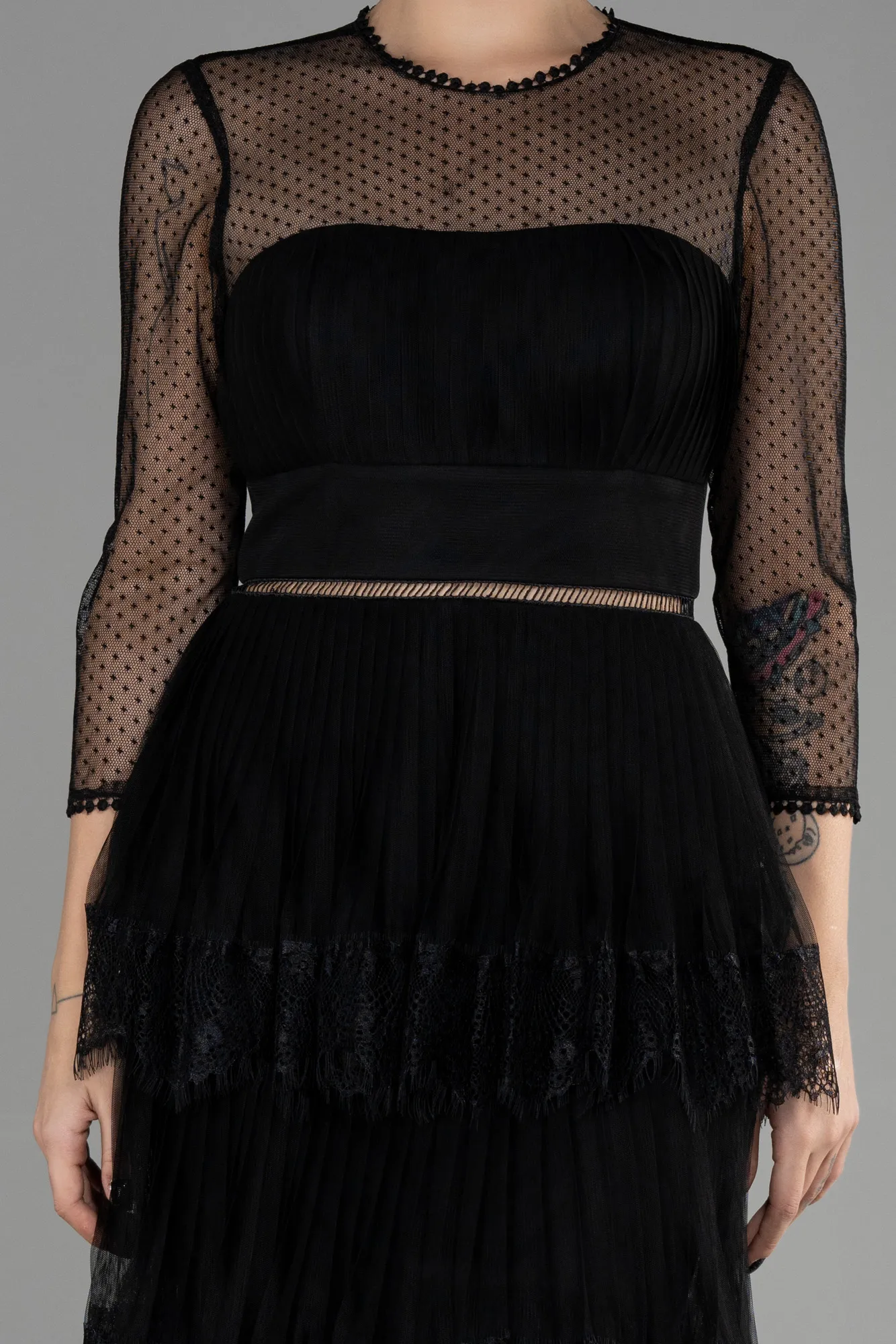 Black-Midi Invitation Dress ABK1865