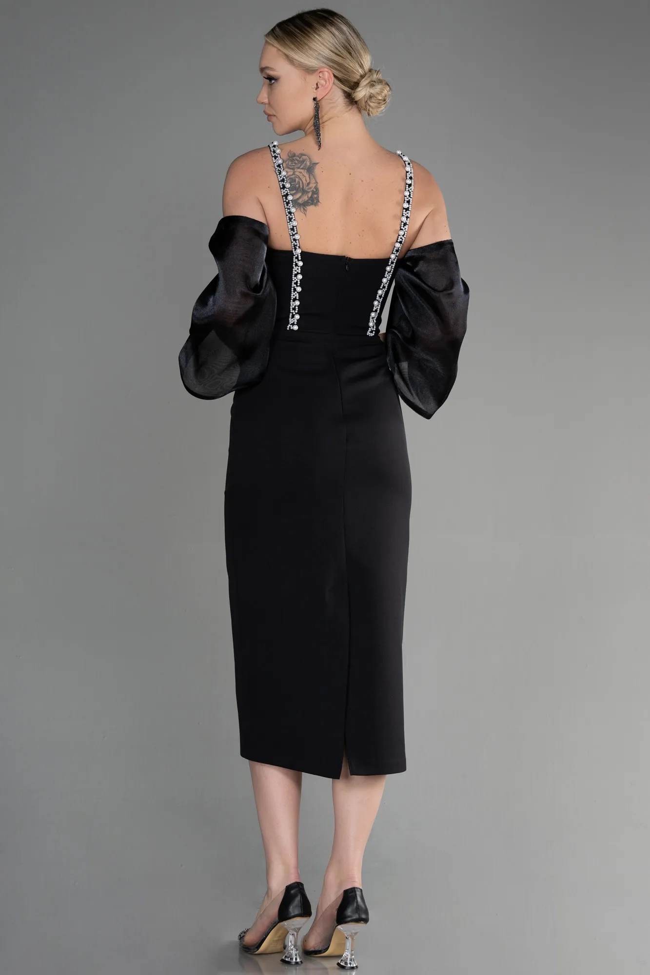 Black-Midi Invitation Dress ABK1906