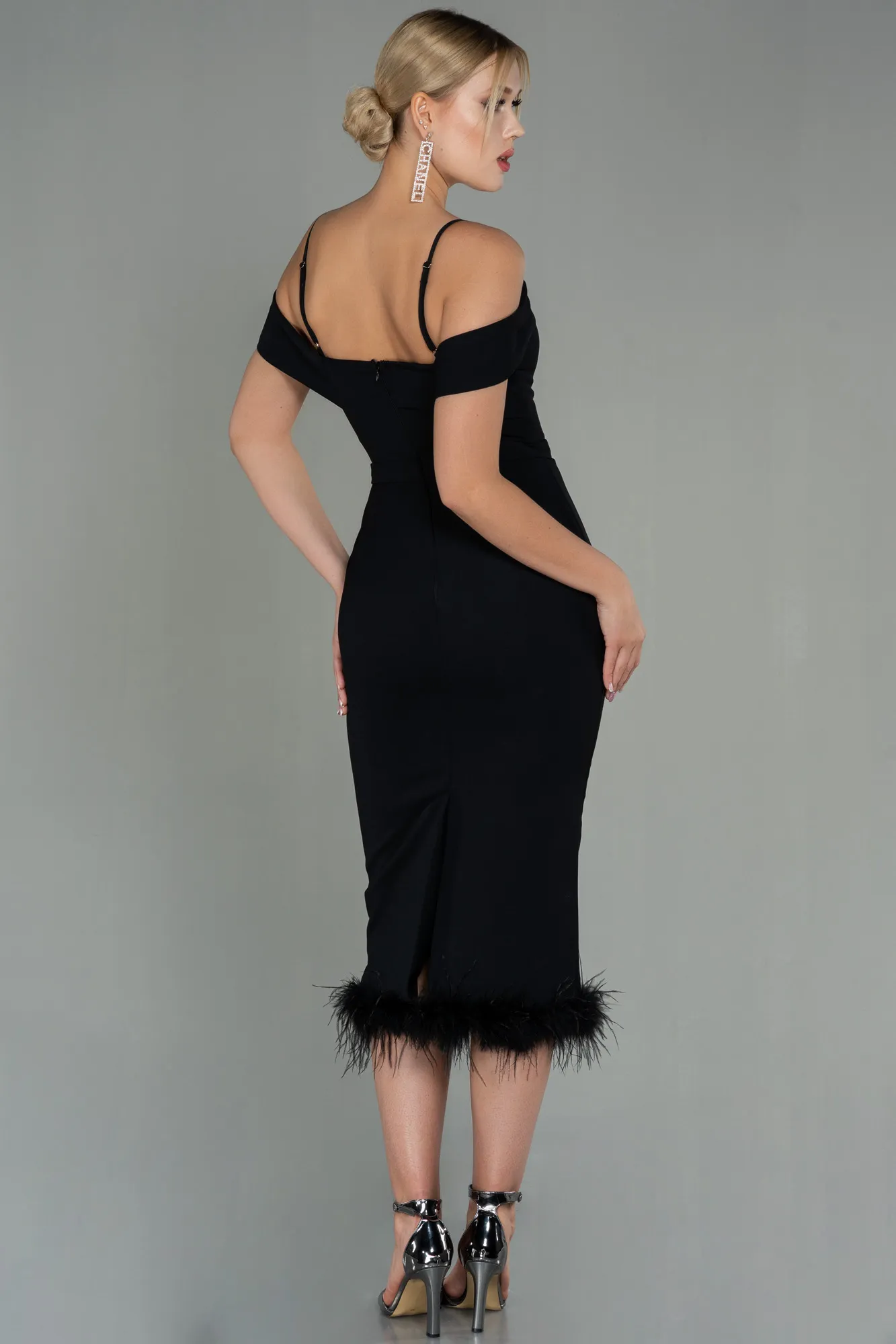 Black-Midi Invitation Dress ABU3062