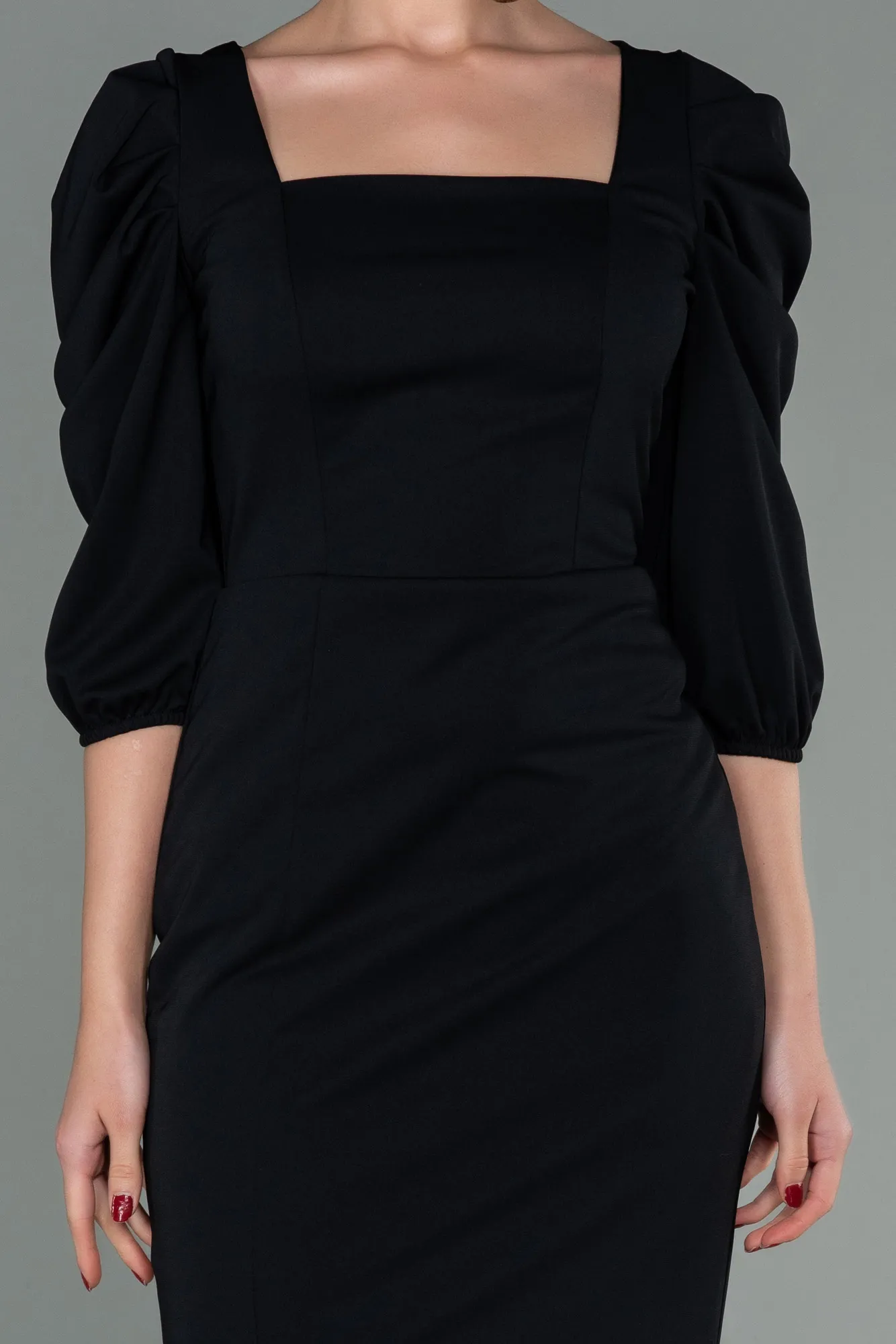 Black-Midi Night Dress ABK1578