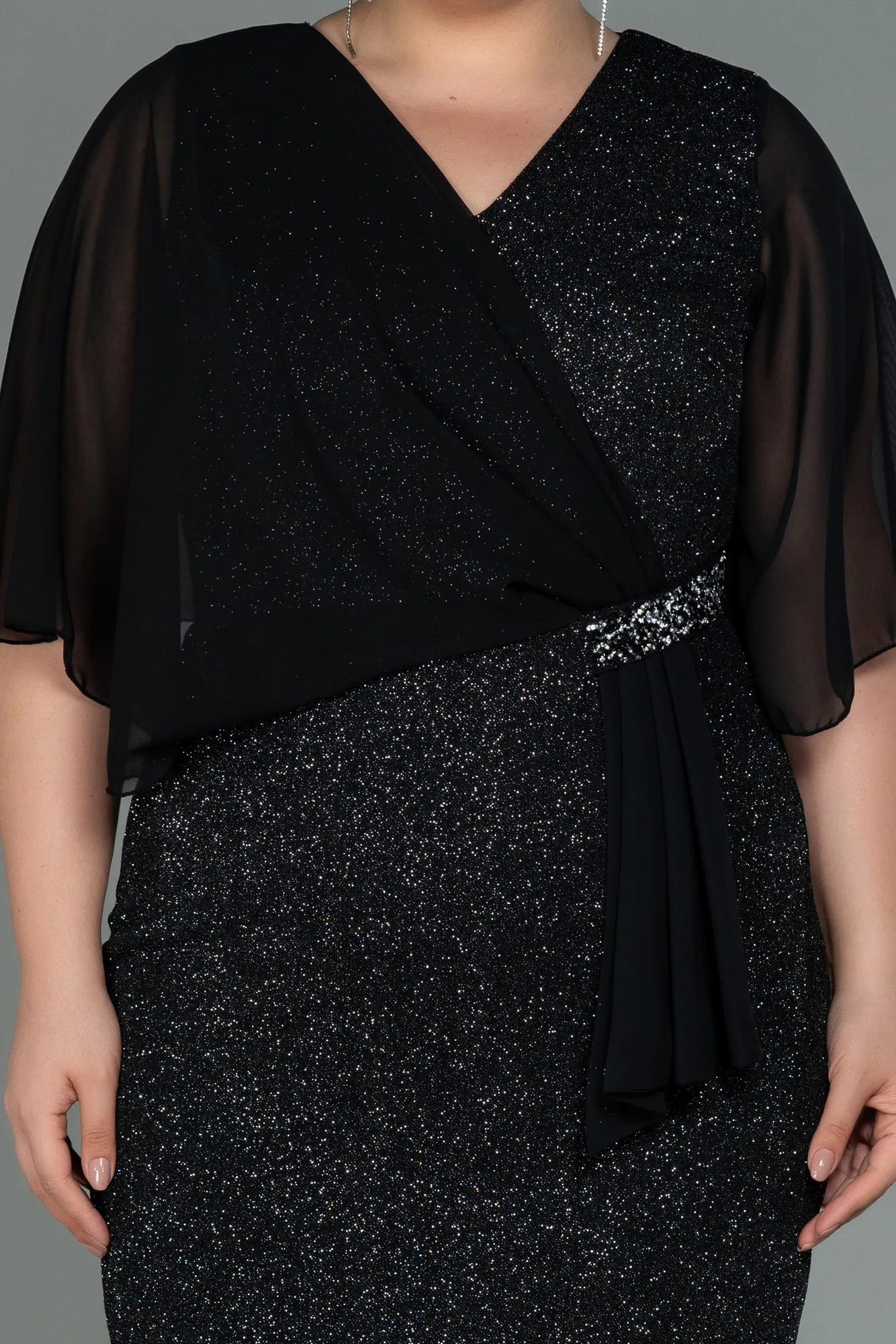 Black-Midi Night Dress ABK1578