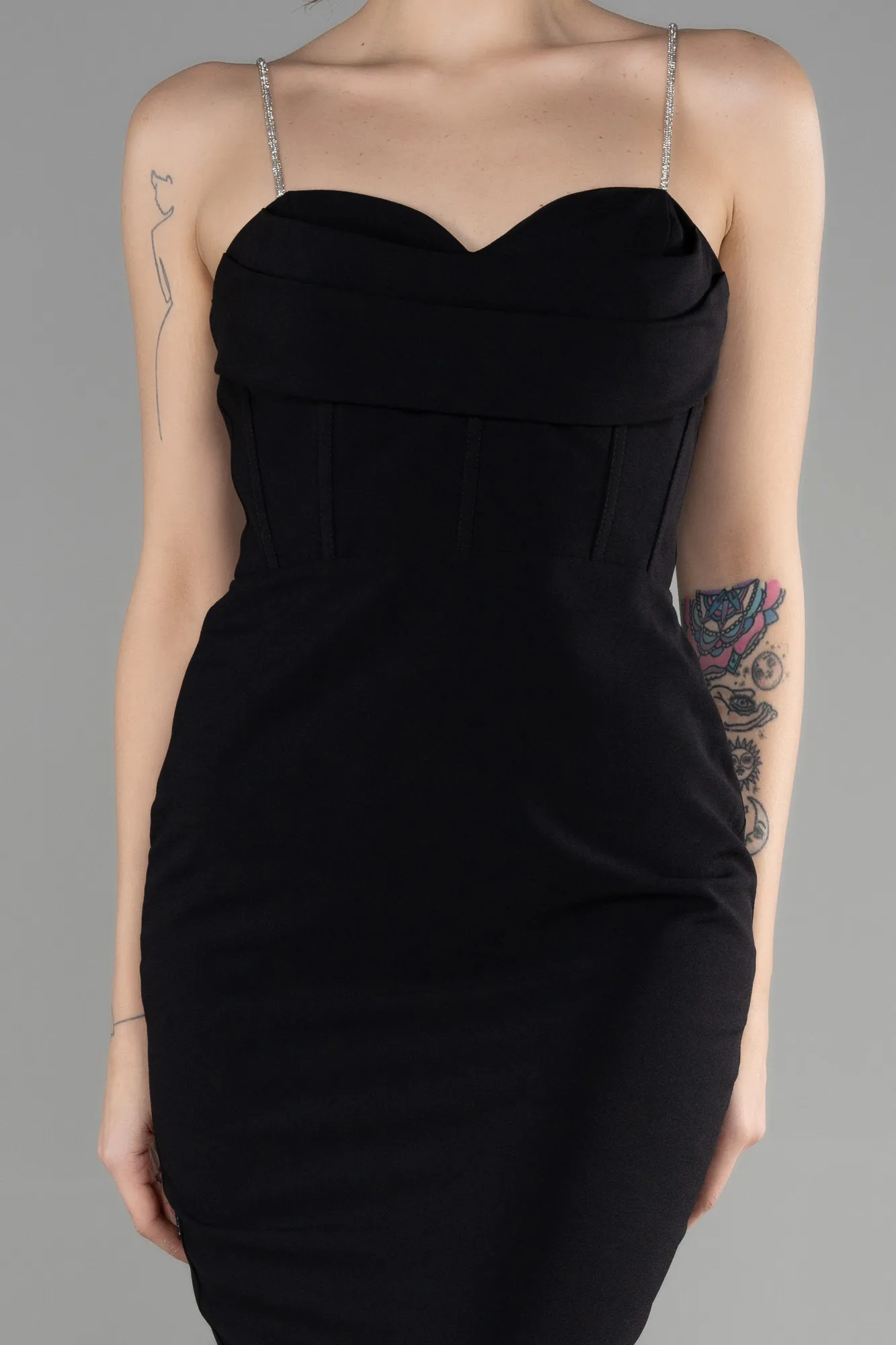 Black-Midi Night Dress ABK1925