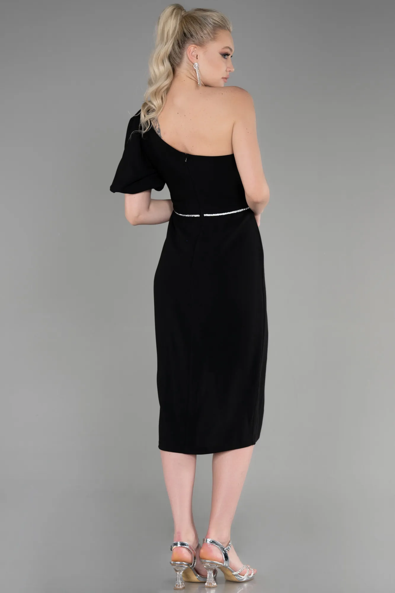 Black-Midi Party Dress ABK1961