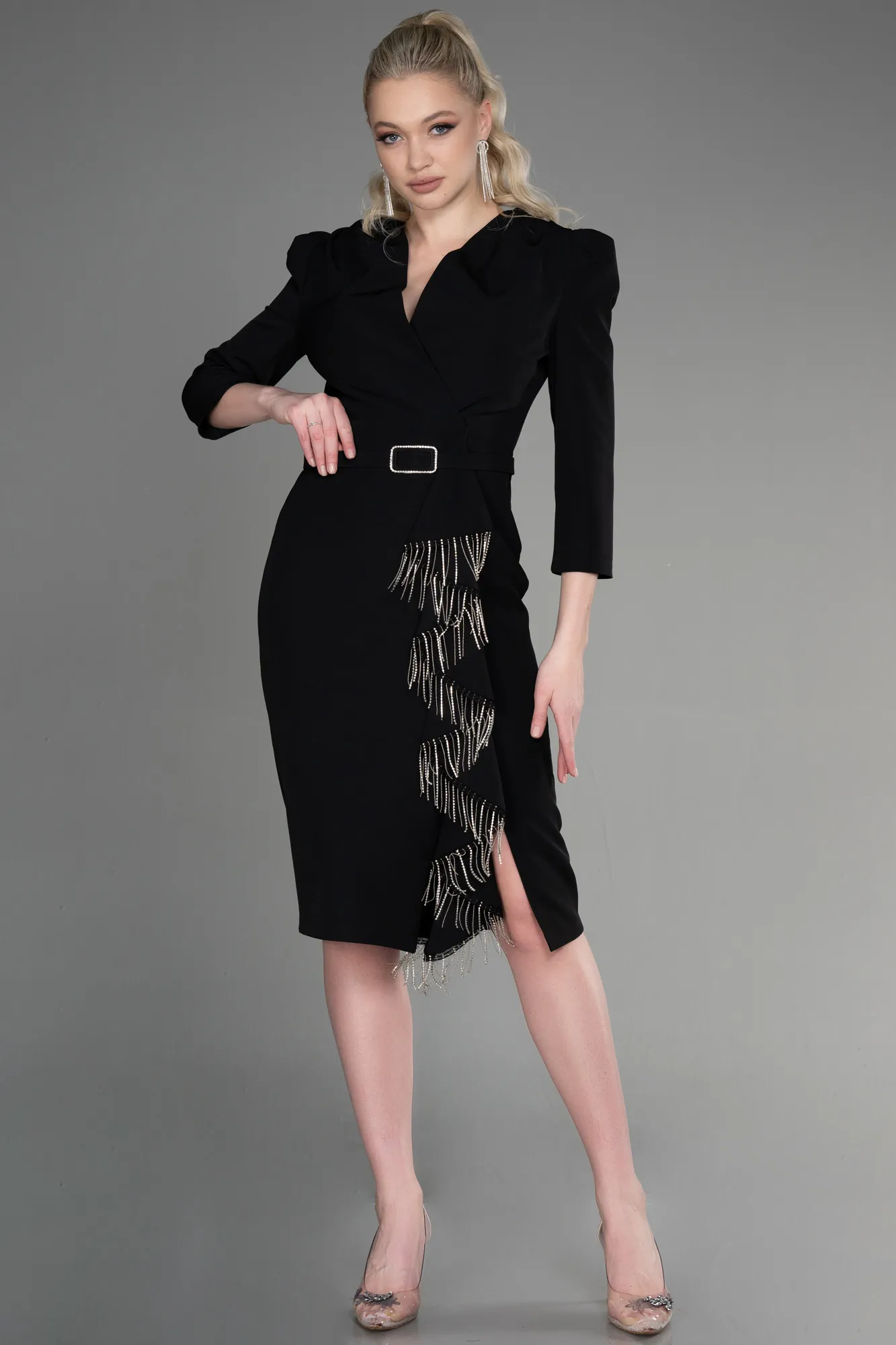 Black-Midi Party Dress ABK1968