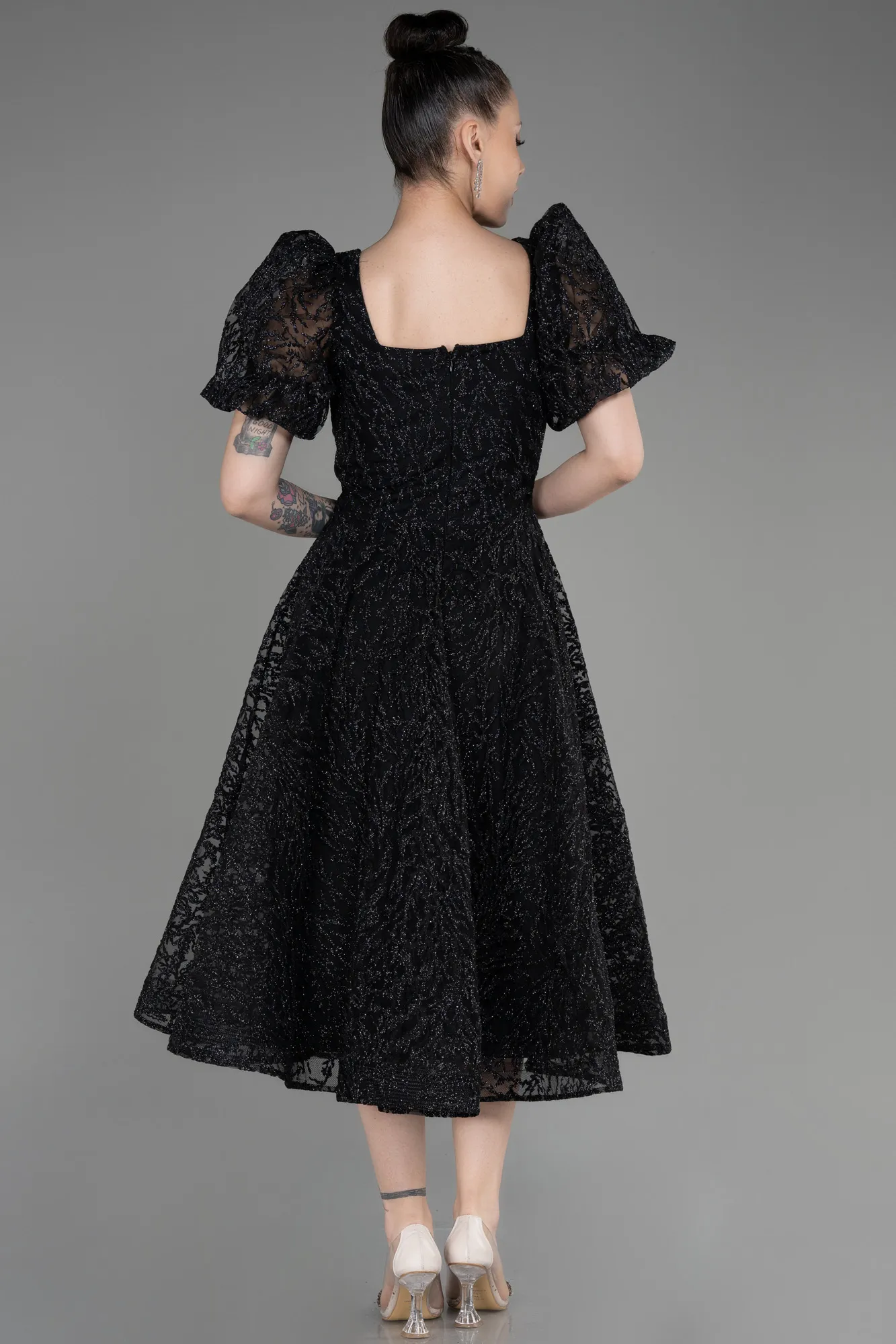 Black-Midi Party Dress ABK1976
