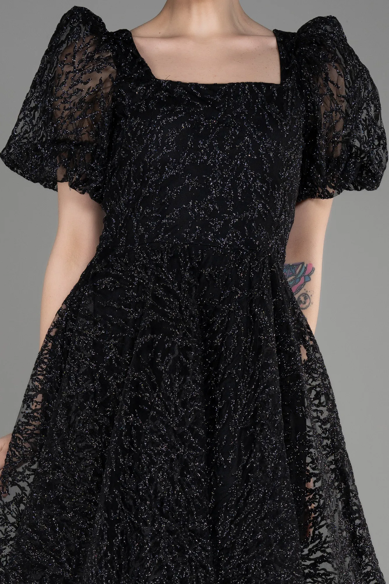 Black-Midi Party Dress ABK1976