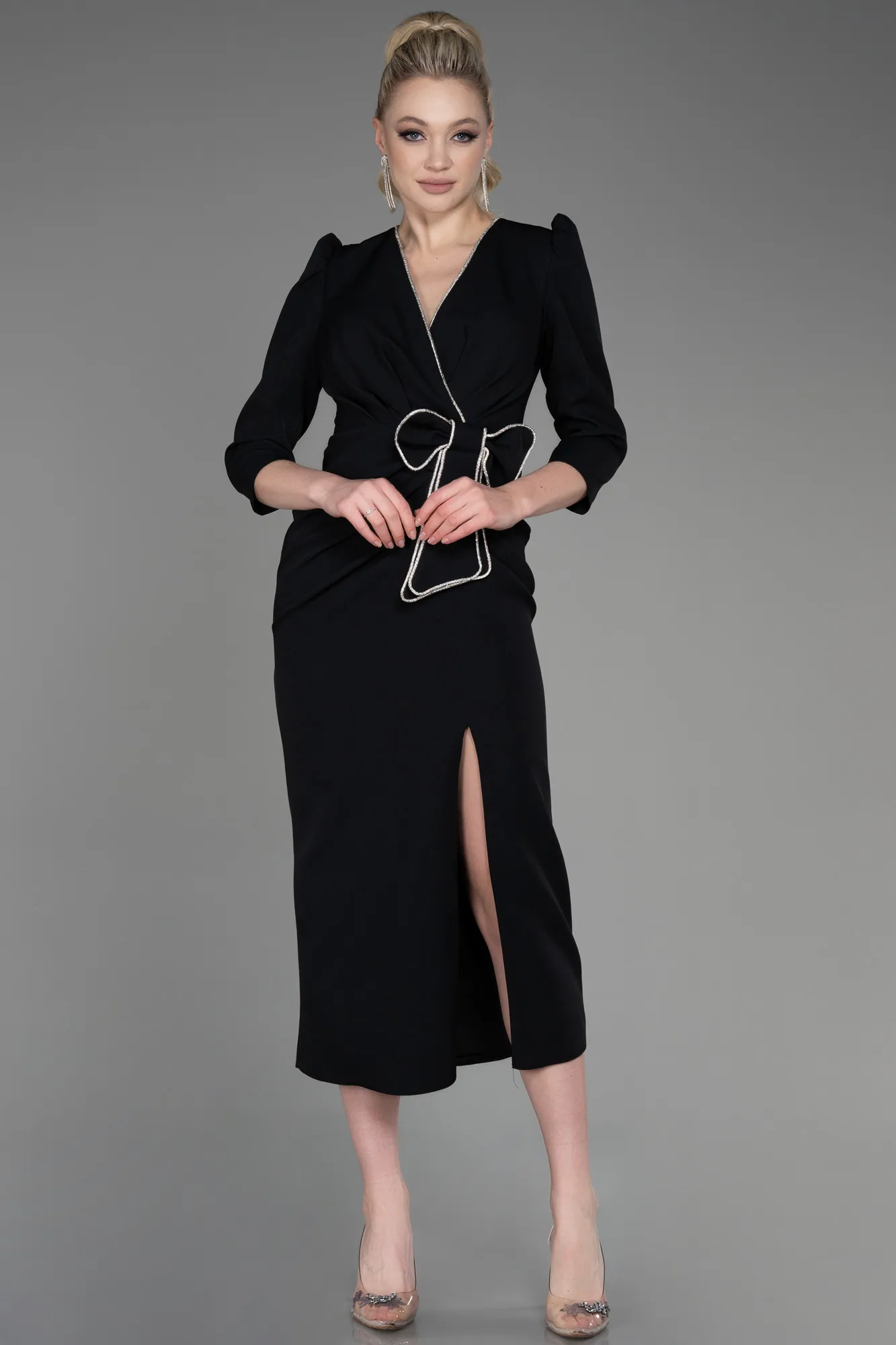 Black-Midi Party Dress ABK1987