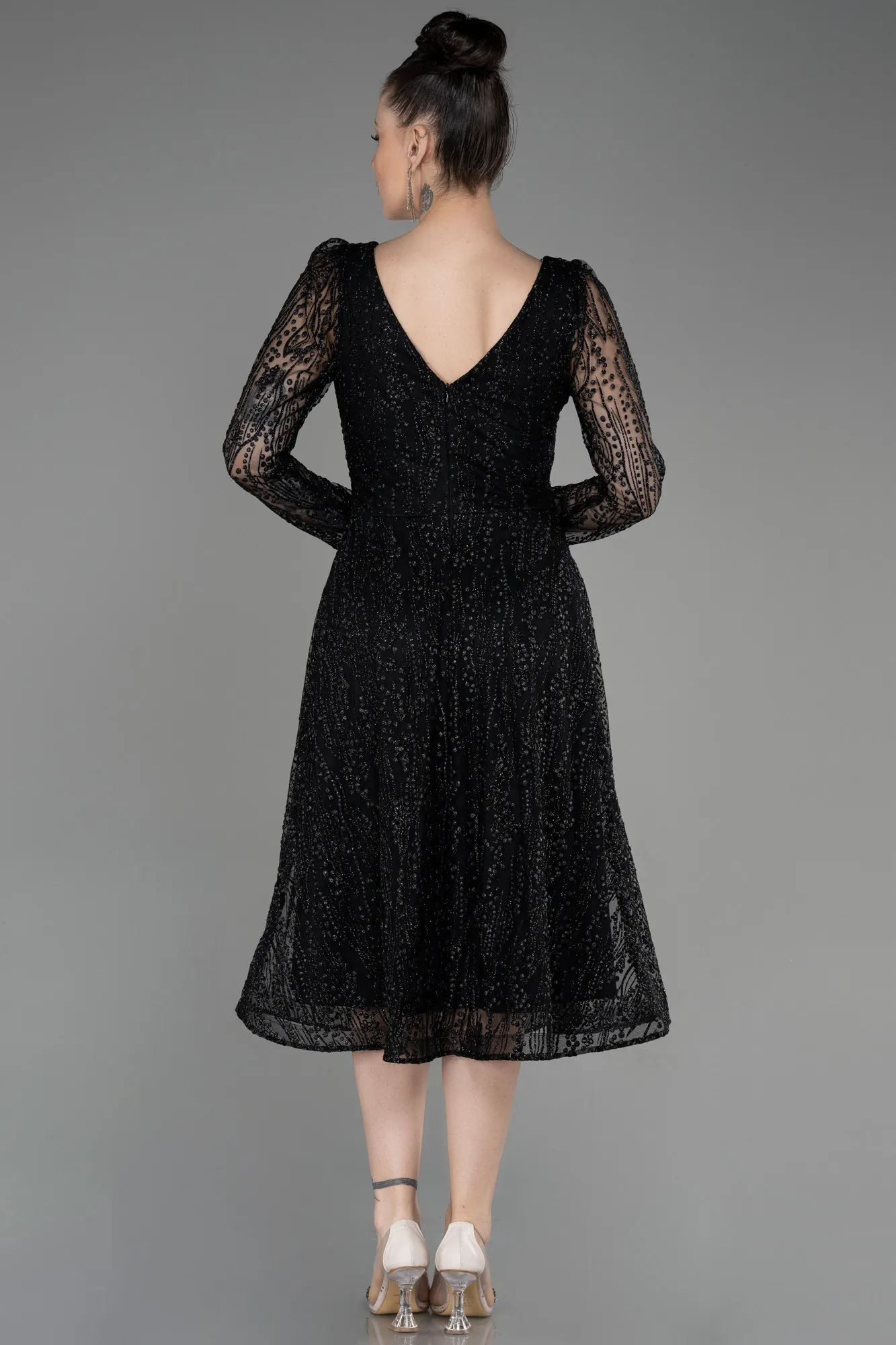 Black-Midi Party Dress ABK1990