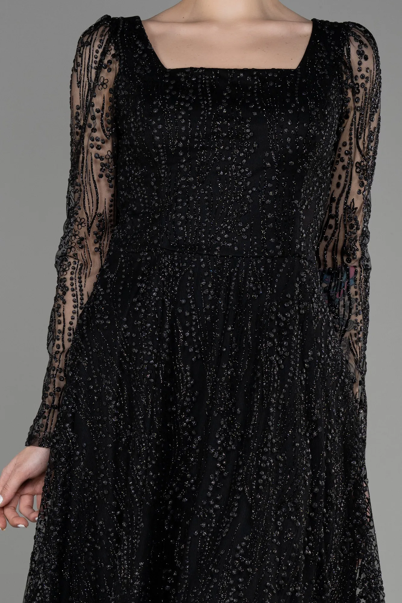 Black-Midi Party Dress ABK1990