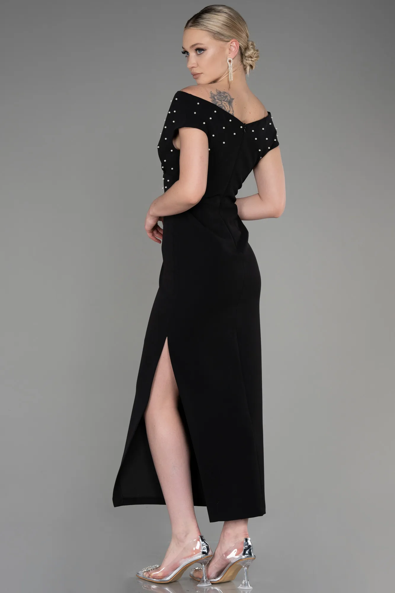 Black-Midi Party Dress ABK2004