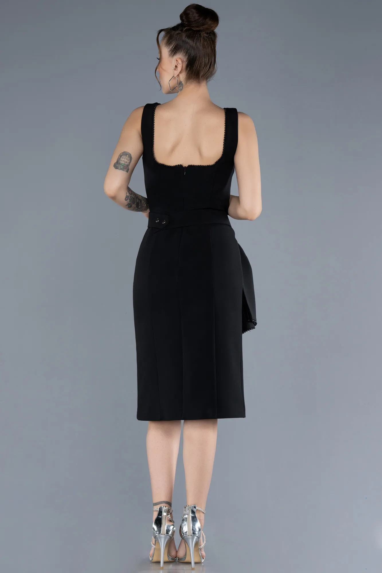 Black-Midi Party Dress ABK2239